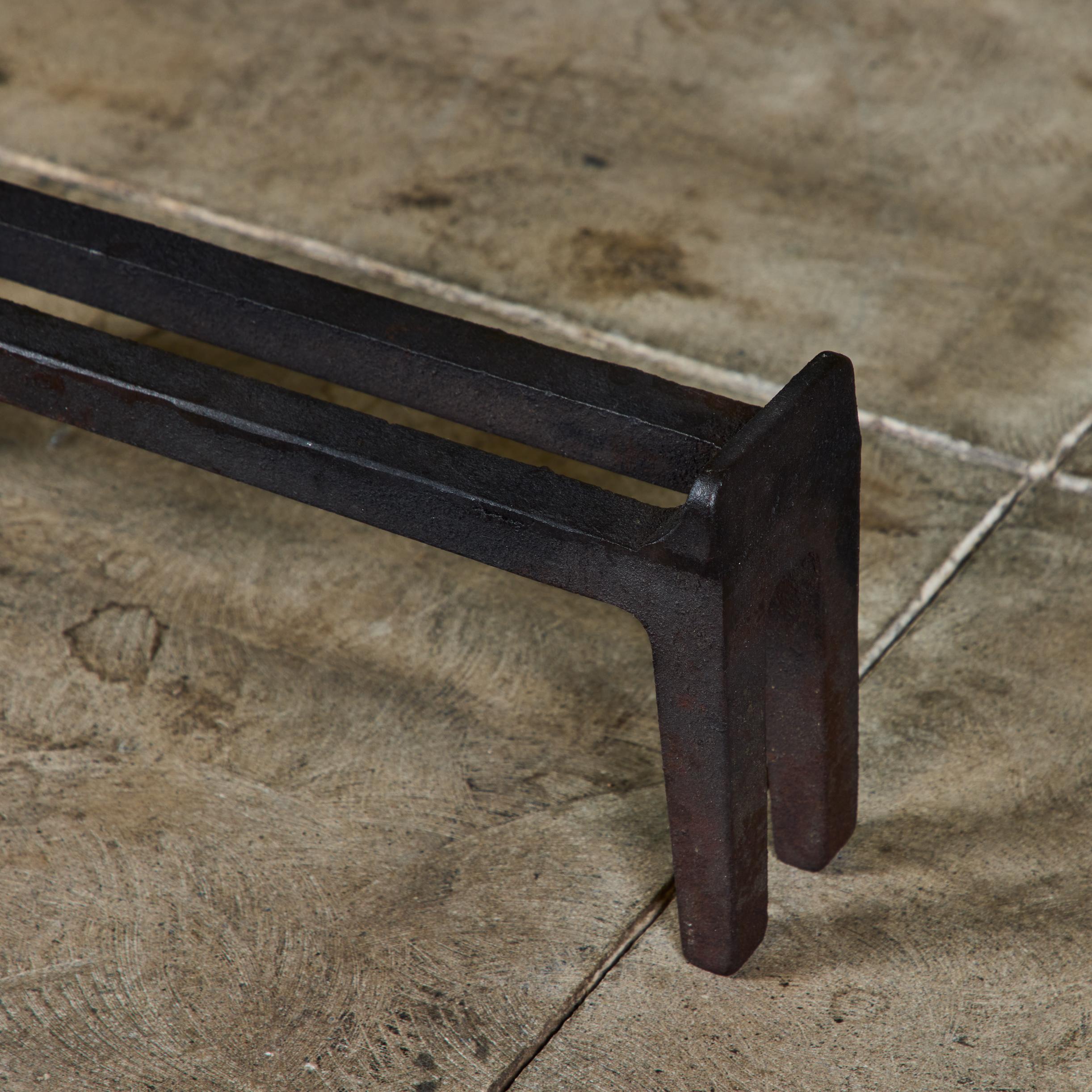 Pair of Cast Iron Andirons for Peerless For Sale 6