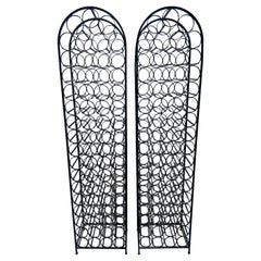 Pair of Cast Iron Arthur Umanoff Wine Racks 