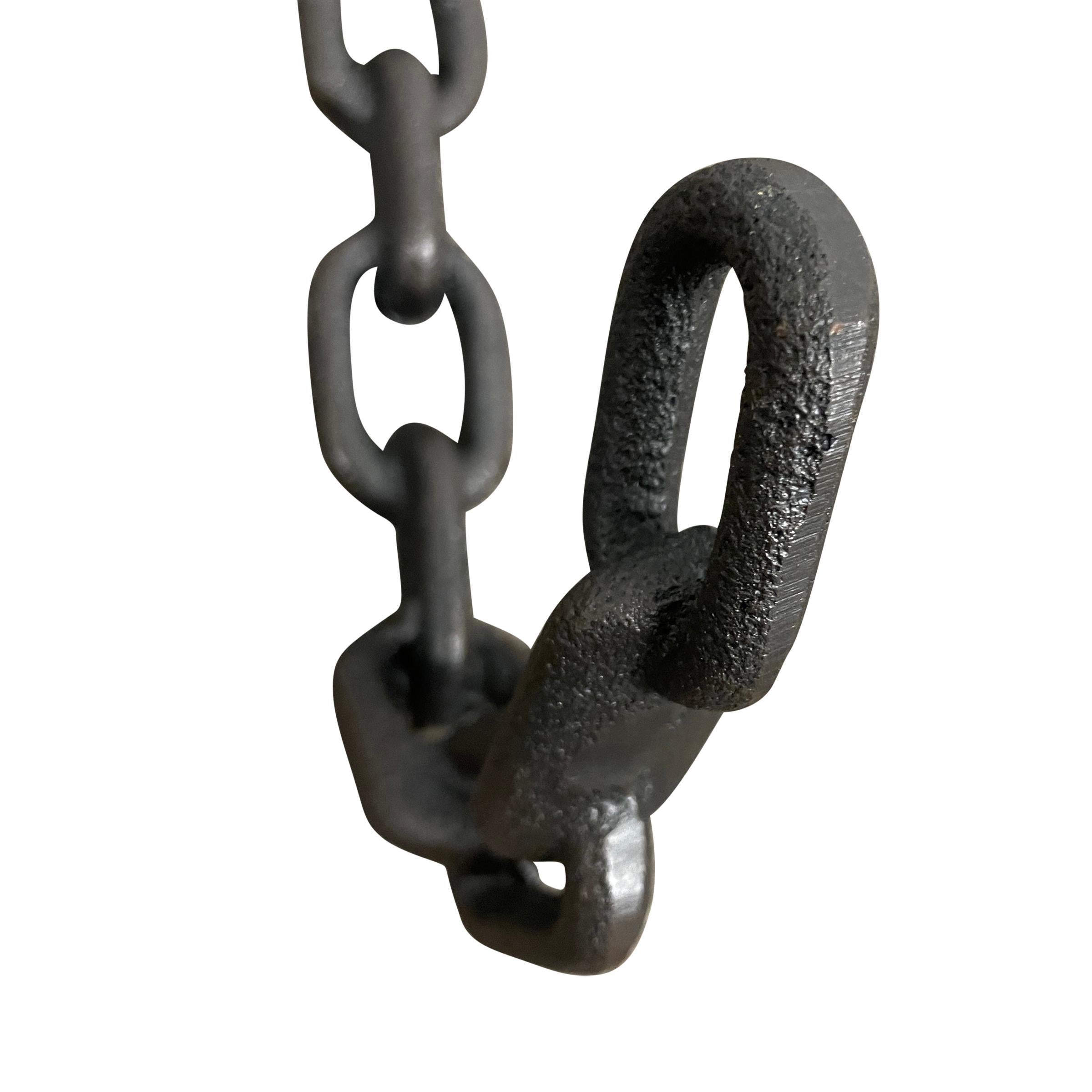 Contemporary Pair of Cast Iron Chain Link Wall Hooks