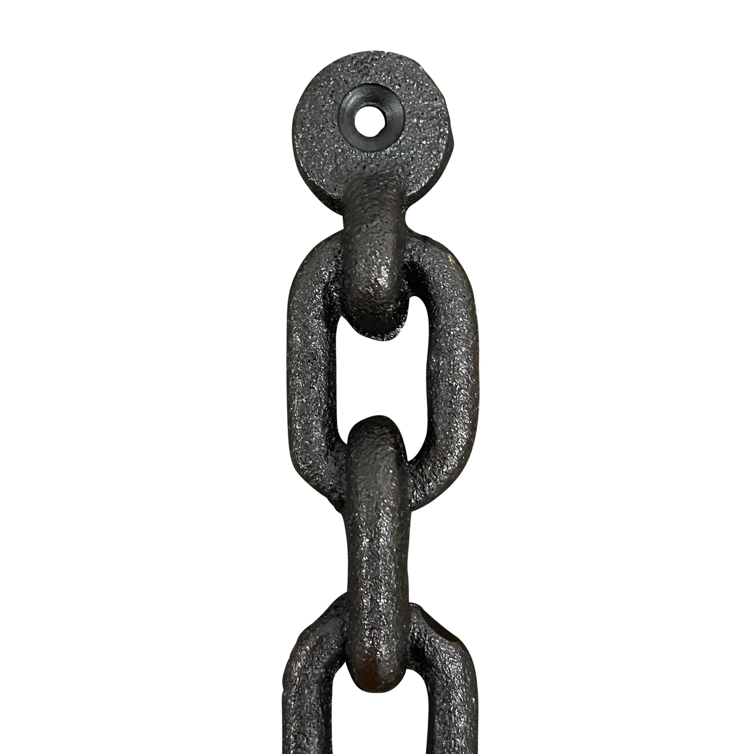 Pair of Cast Iron Chain Link Wall Hooks 1