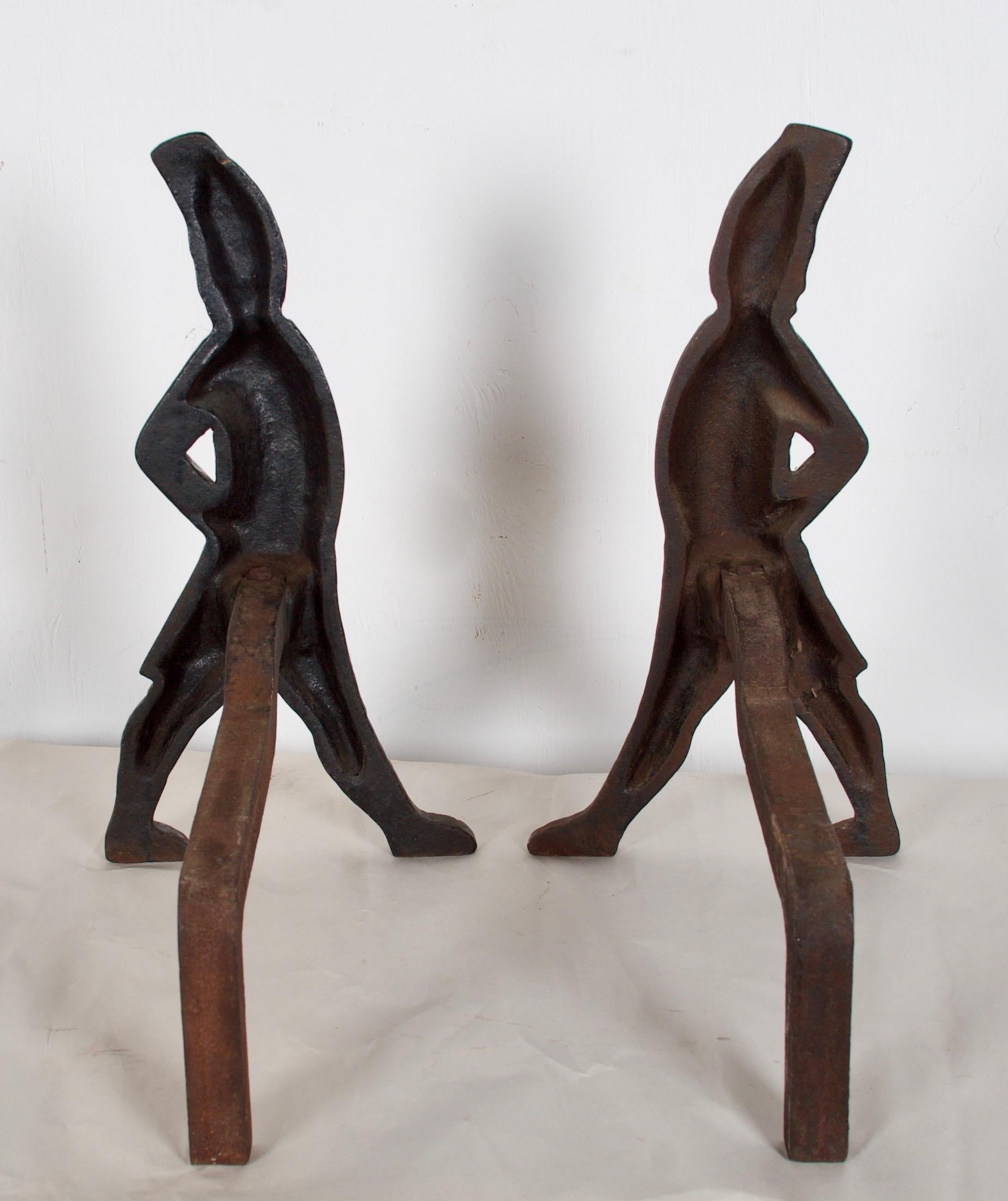 Pair of Cast Iron, Finely Detailed Hessian Soldiers, Late 19th Century For Sale 2