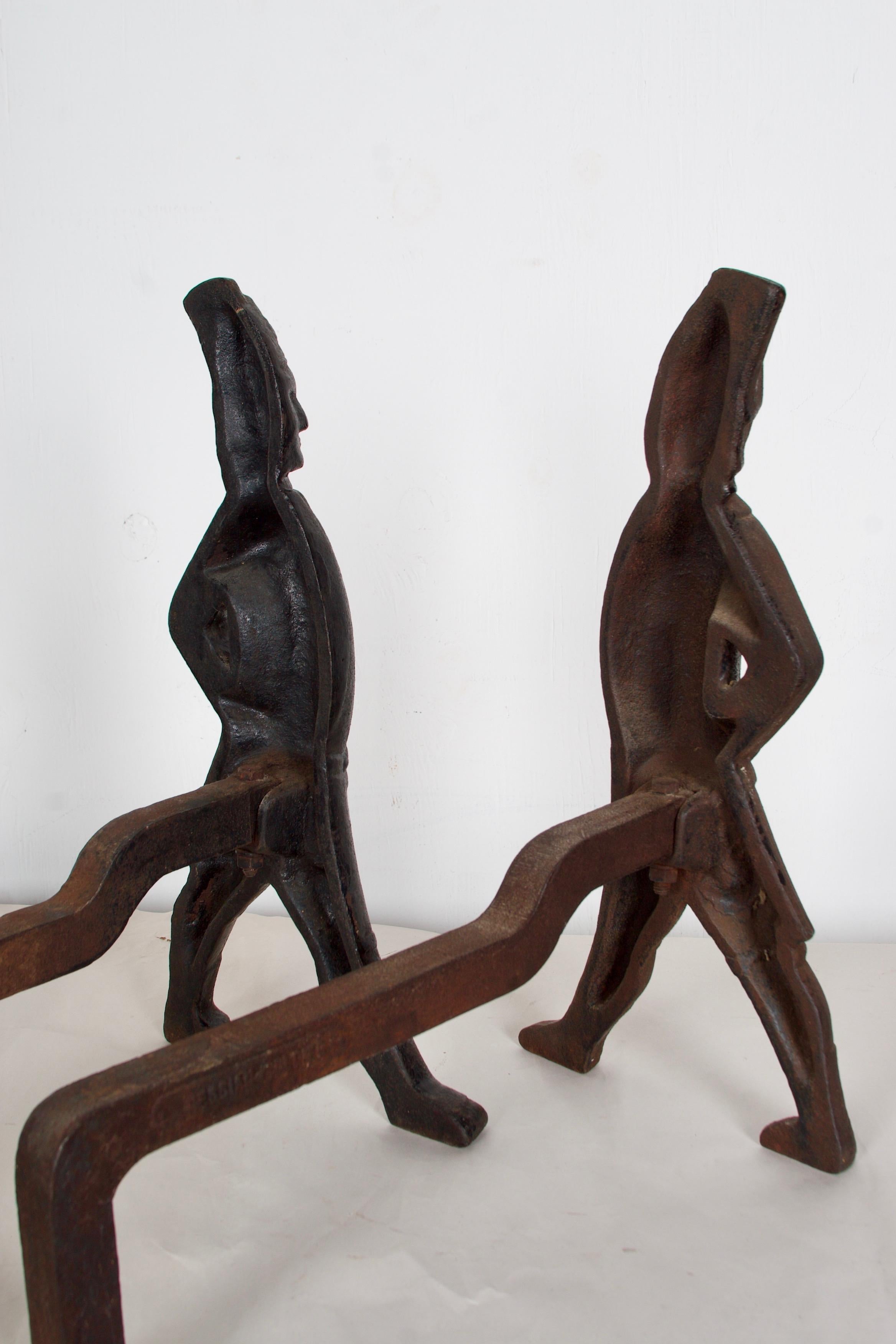Pair of Cast Iron, Finely Detailed Hessian Soldiers, Late 19th Century For Sale 3