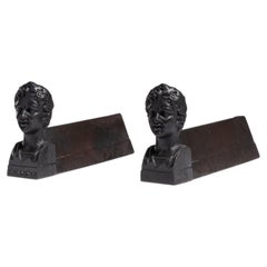 Pair of Cast Iron Fireplace Andirons