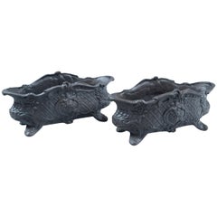 Pair of Cast Iron Footed Planters, France, circa 1900