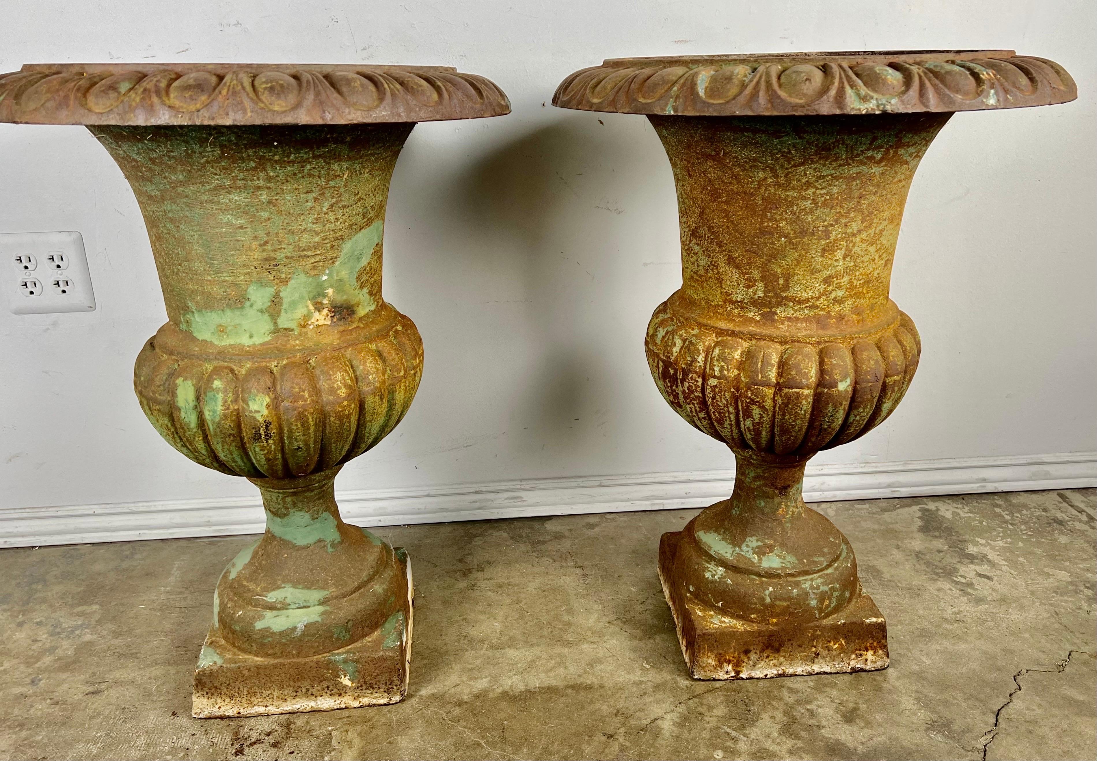 Pair of Cast Iron Italian Urns For Sale 10