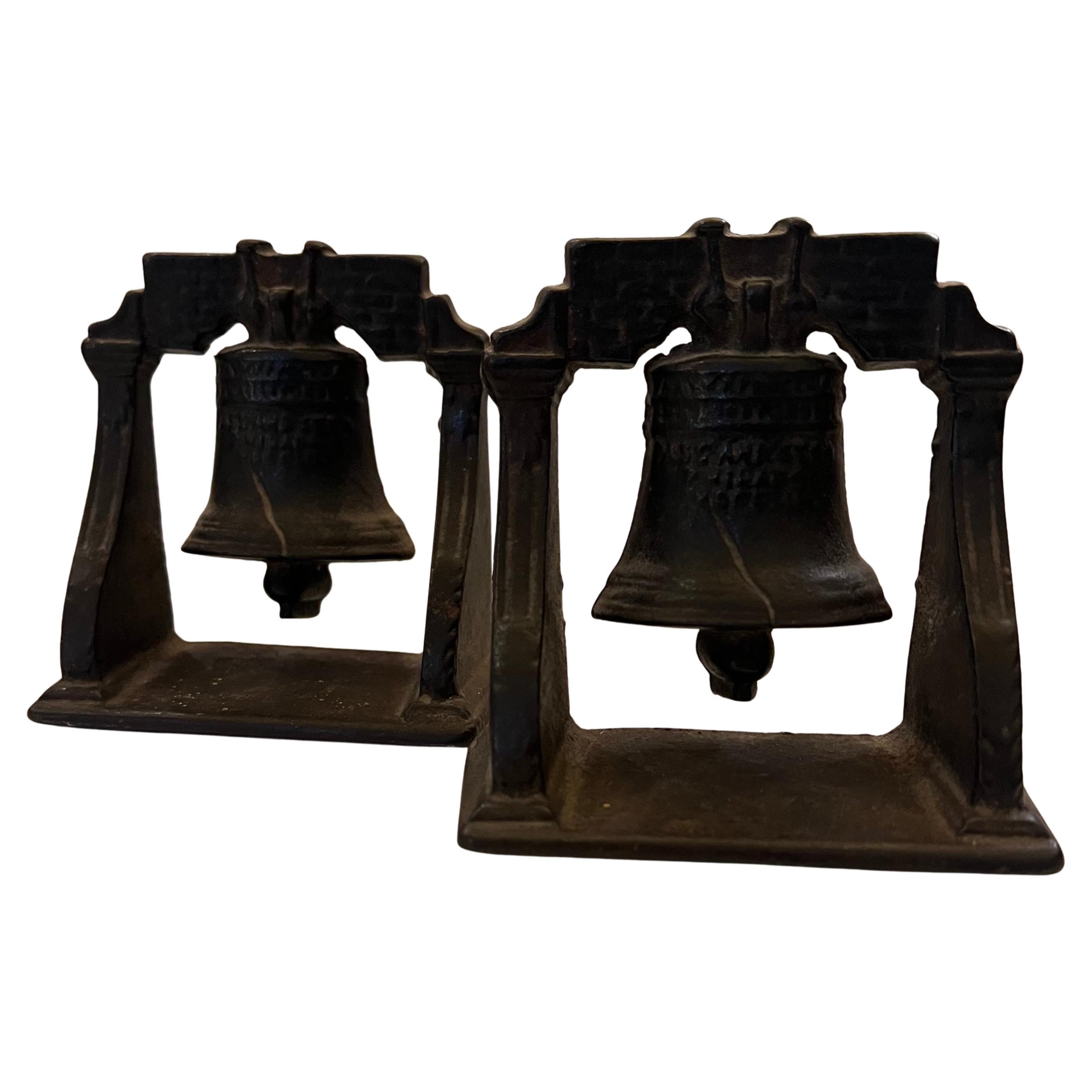 Pair of Cast Iron Liberty Bell Bookends