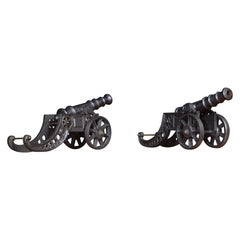 Pair of Cast Iron Models of Cannons