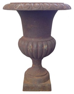 Pair of Cast Iron Neoclassical Revival Planters