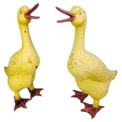 Paire de canards en fonte pour jardin C1965