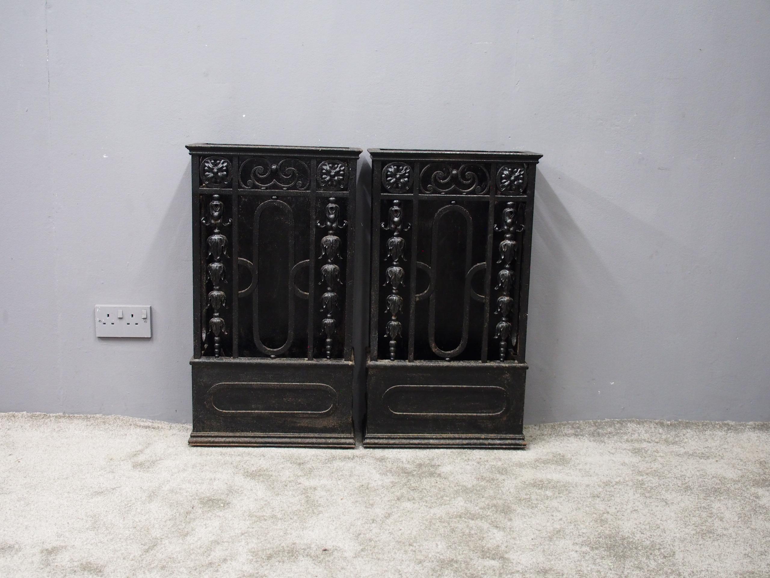 Pair of Cast Iron Stick Stands from Skibo Castle 2