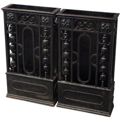 Pair of Cast Iron Stick Stands from Skibo Castle