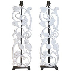 Pair of Cast Iron Table Lamps