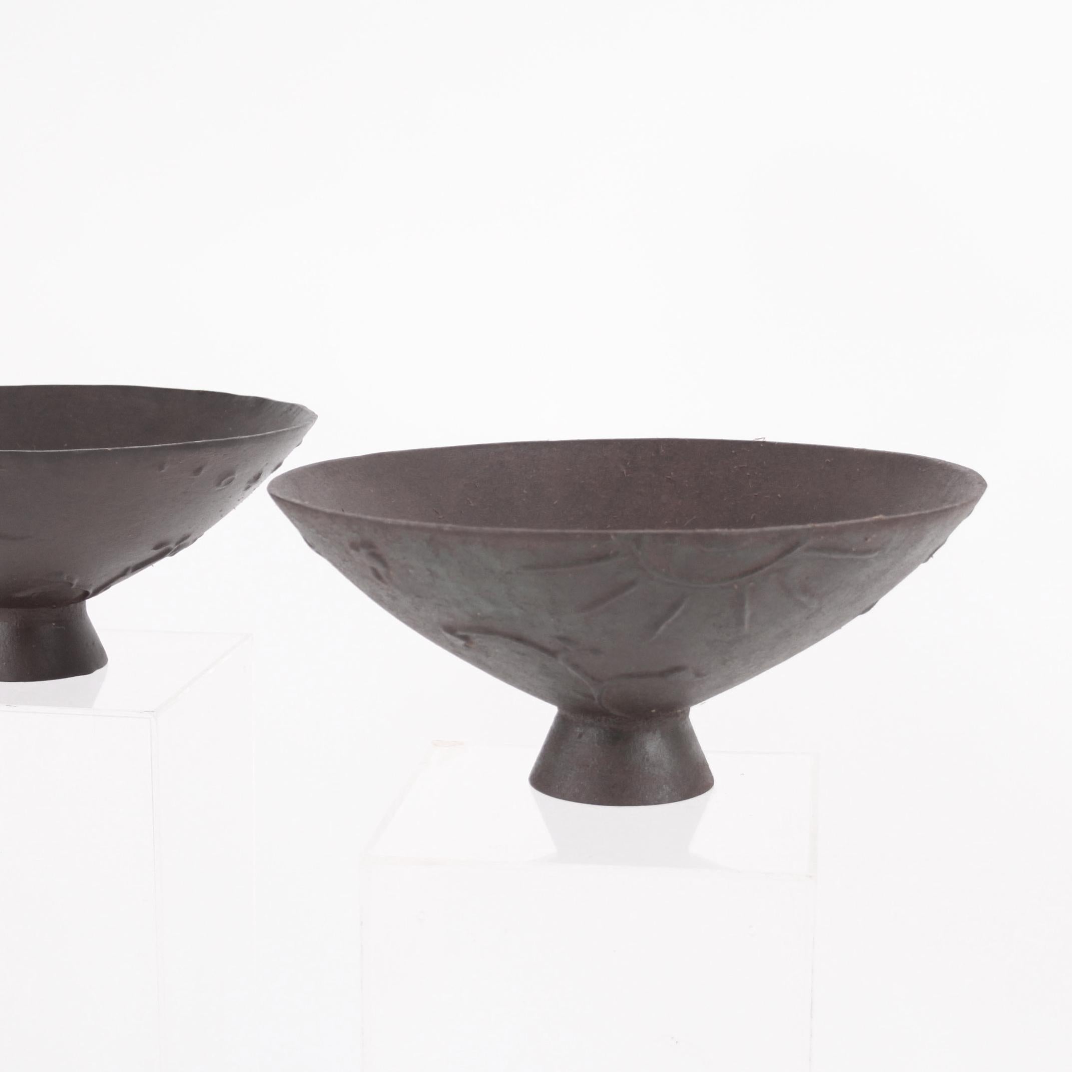 20th Century Pair of Cast Iron Urns by Olof Hult Scandinavian Modern Sweden