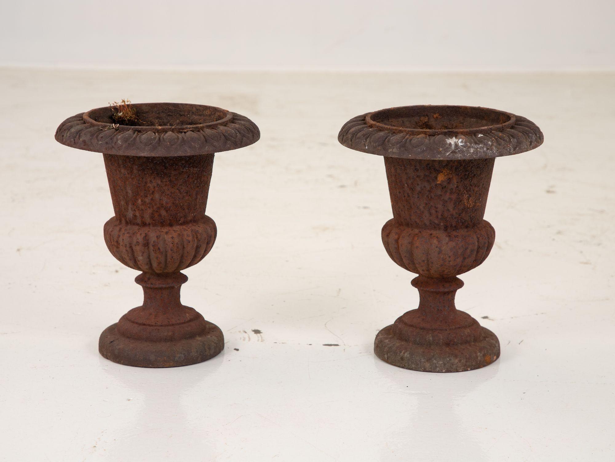 Pair of Cast Iron Urns, French, 19th Century For Sale 7
