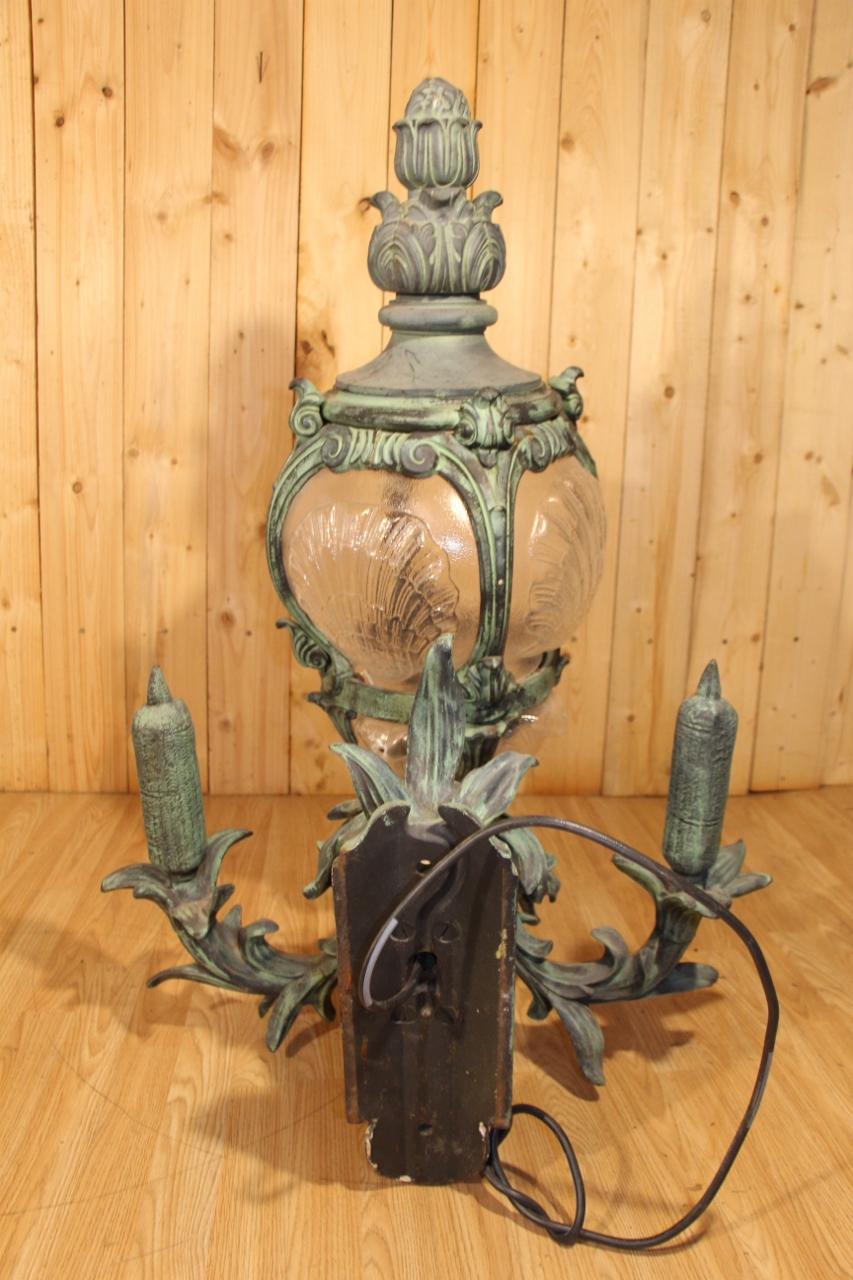 Pair Of Cast Iron Wall Lights, Based On Models From The Pont Alexandre III For Sale 7