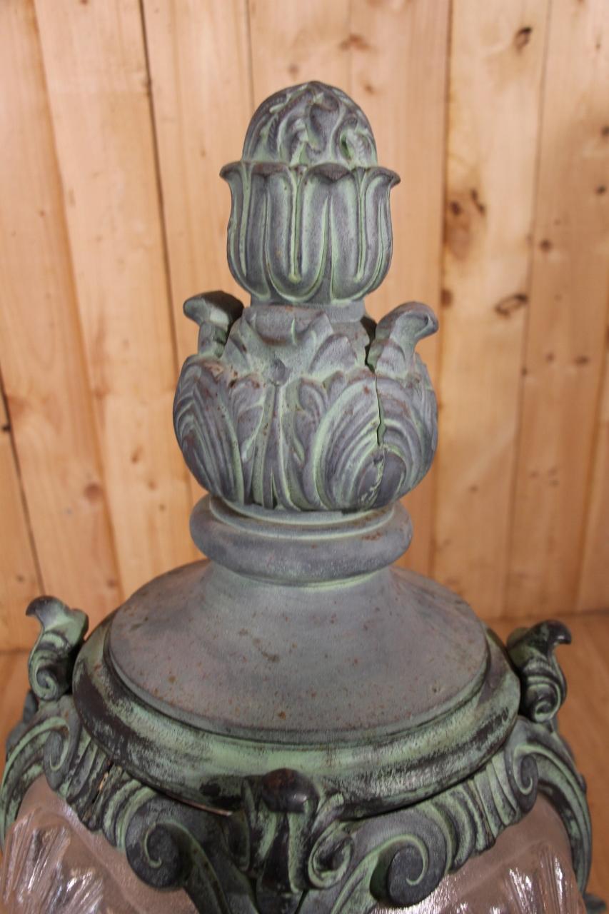 French Pair Of Cast Iron Wall Lights, Based On Models From The Pont Alexandre III For Sale
