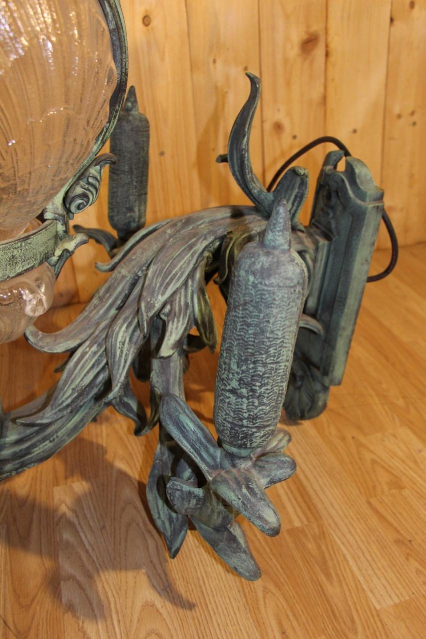 Pair Of Cast Iron Wall Lights, Based On Models From The Pont Alexandre III For Sale 2