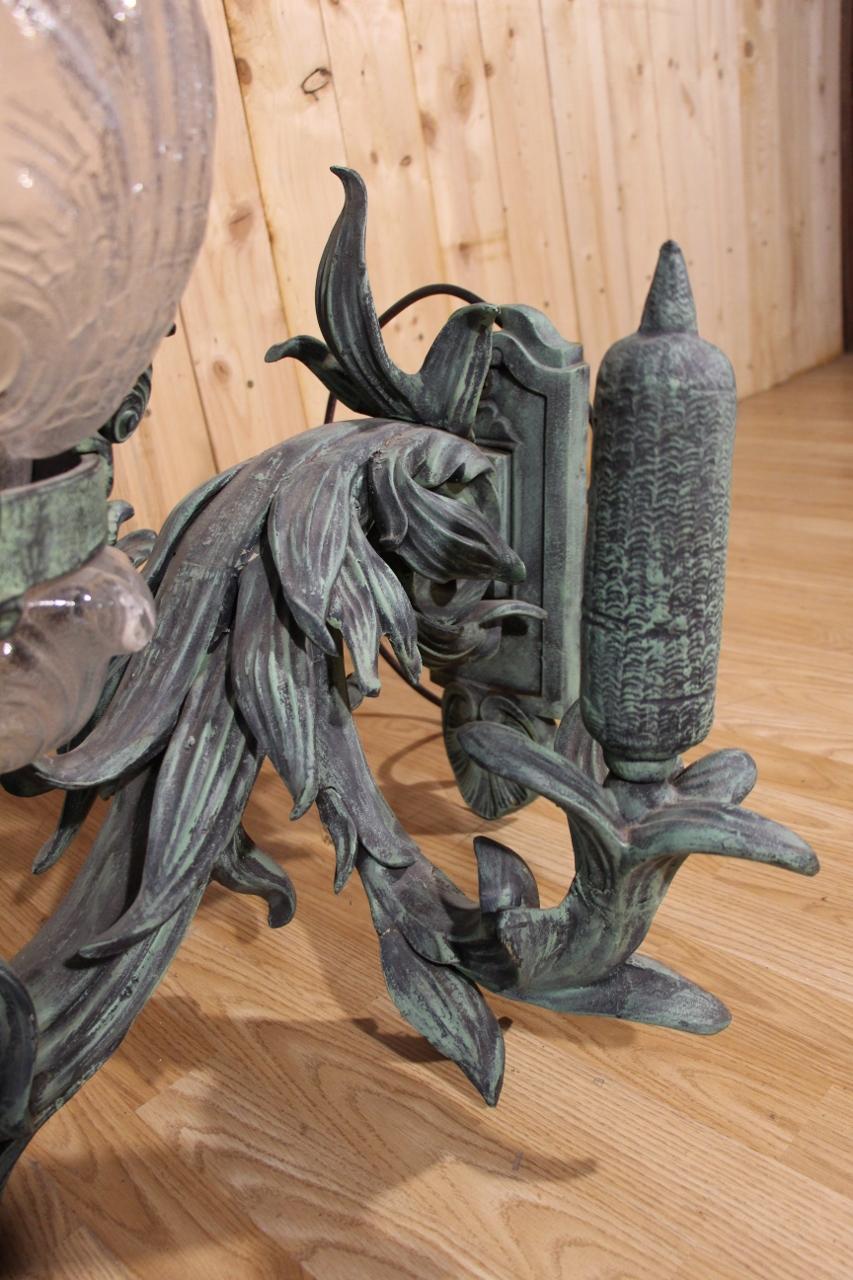 Pair Of Cast Iron Wall Lights, Based On Models From The Pont Alexandre III For Sale 3