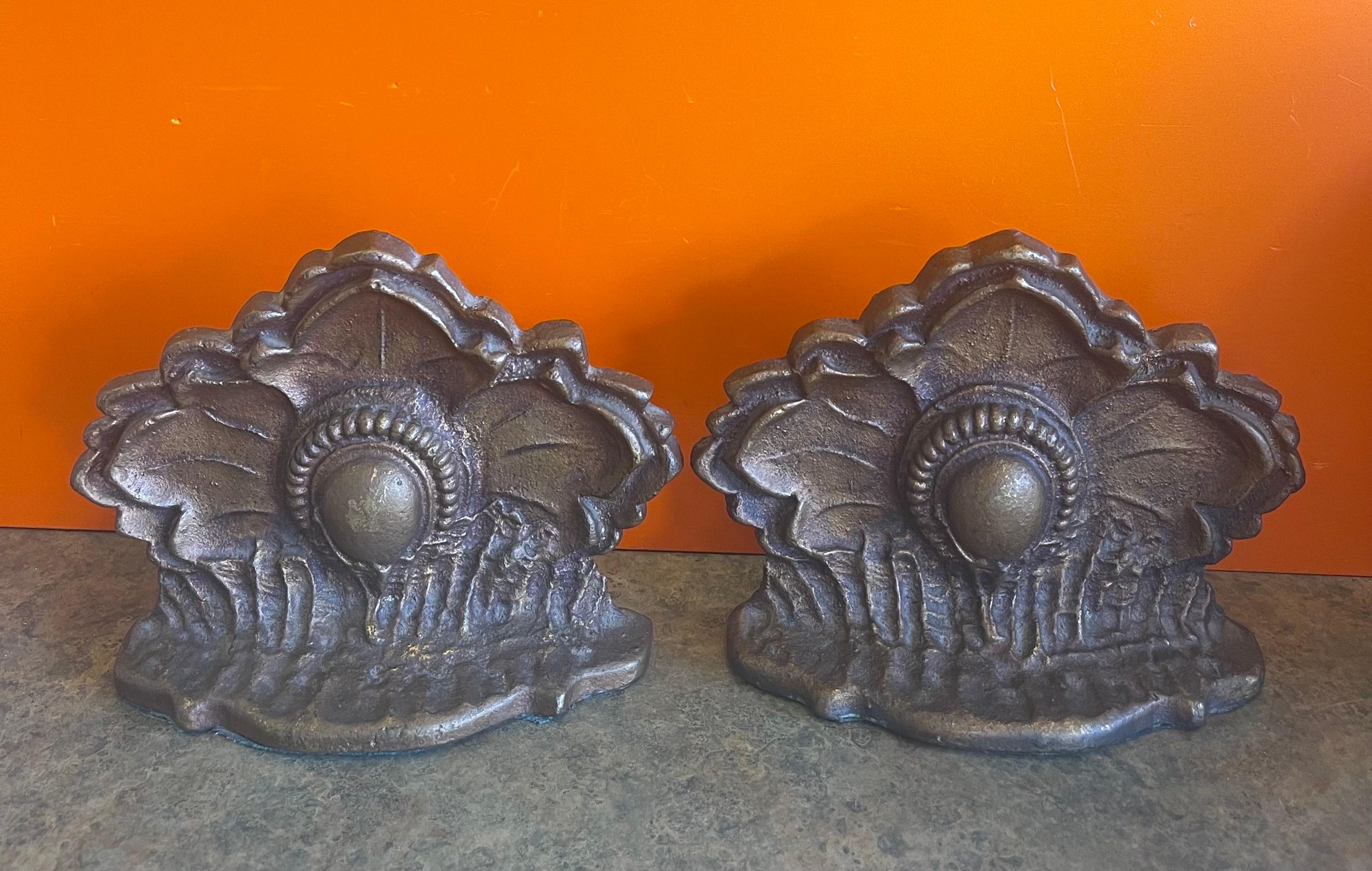 Pair of Cast Metal Art Deco Bookends For Sale 3
