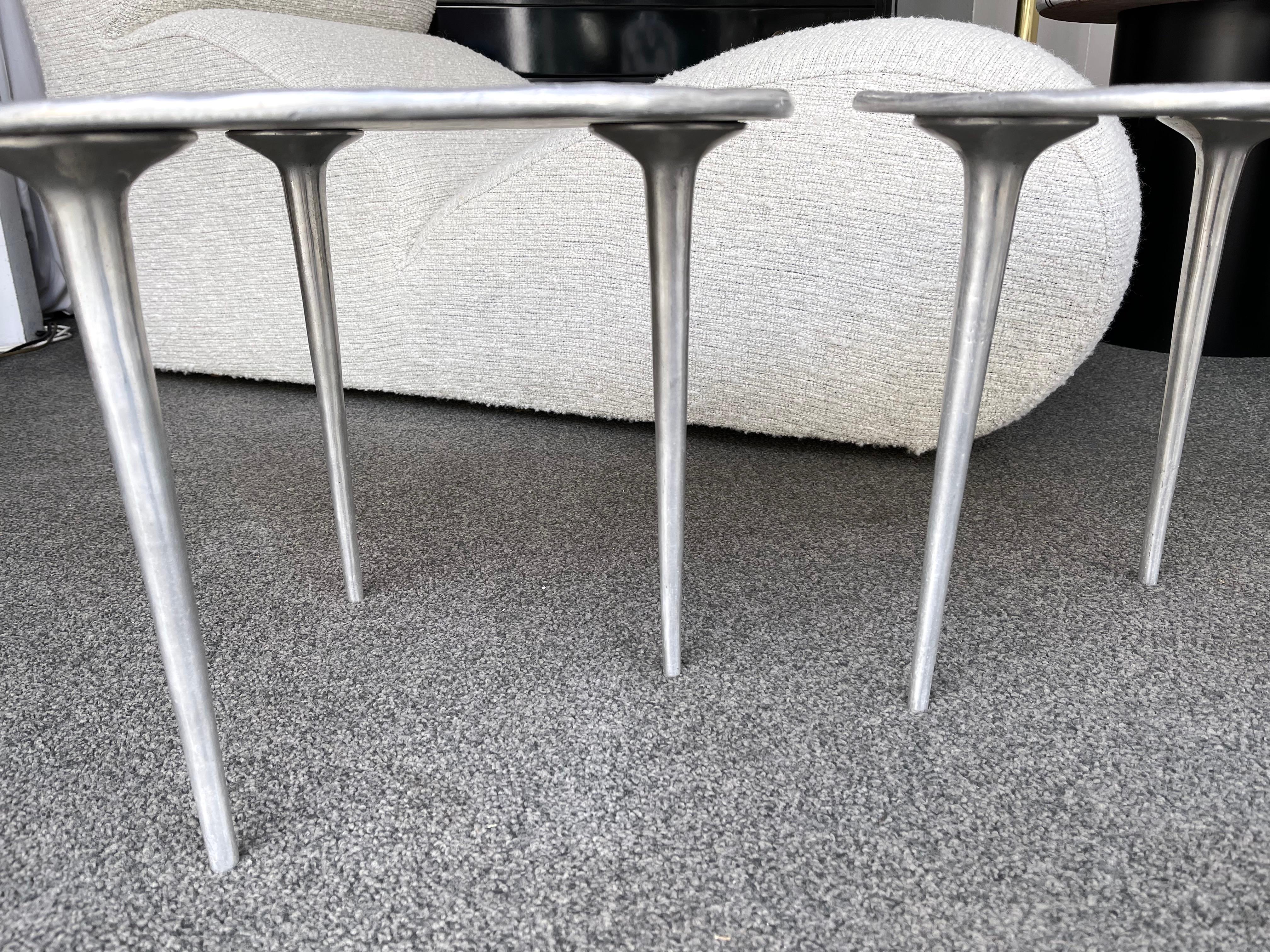 Pair of Cast Metal Side Tables, Italy, 1990s For Sale 1