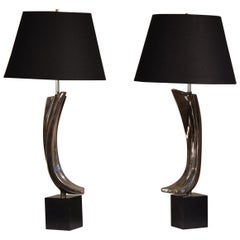 Large Gestural Mid Century Table Lamps by Laurel Lamp Co.