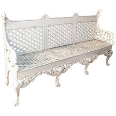 Used Pair of Cast or Molten Iron Benches, circa 1900
