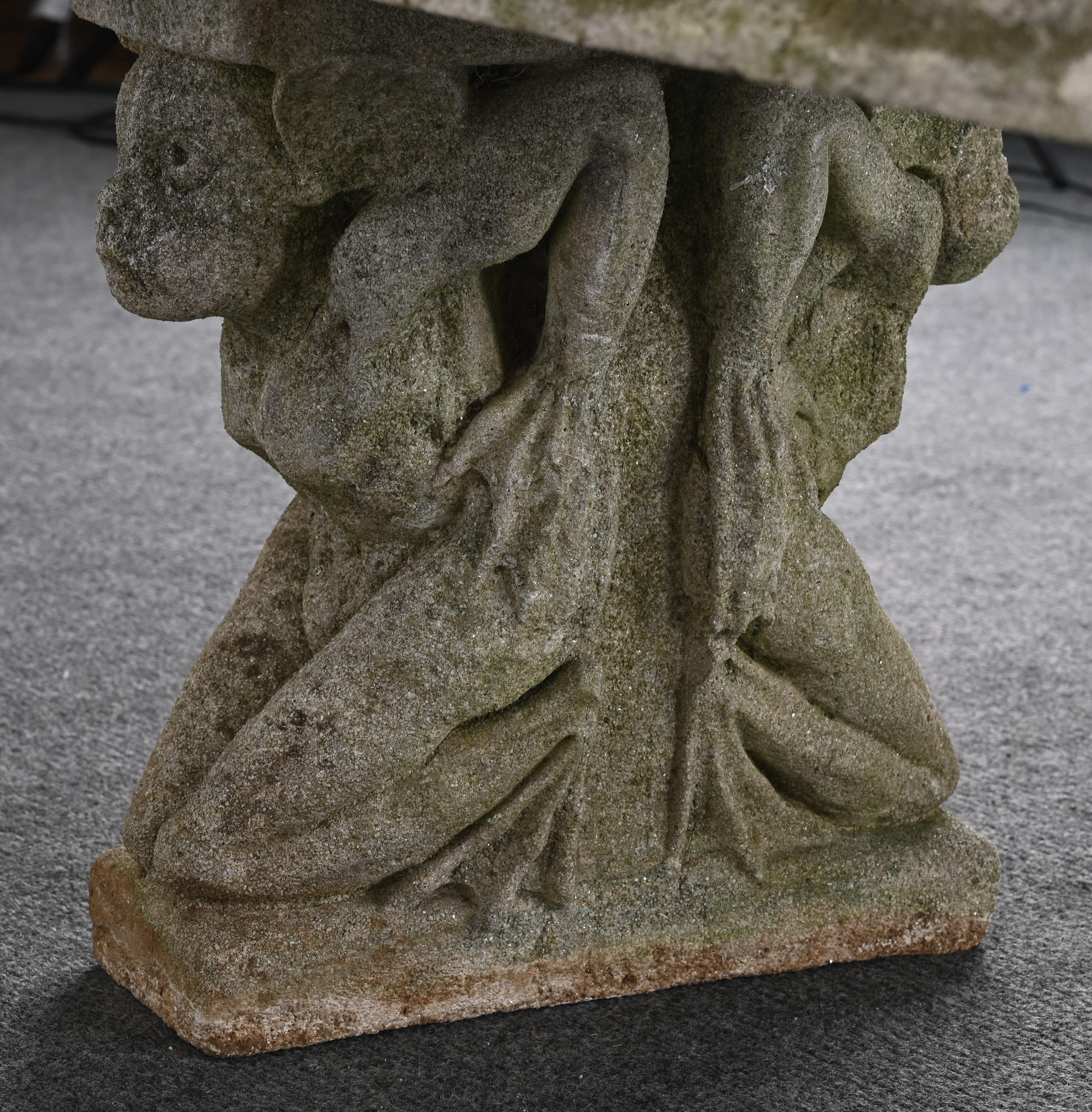 Pair of Cast Stone Artcrete Co. Garden Benches from Glencoe Mansion, 1920s 6