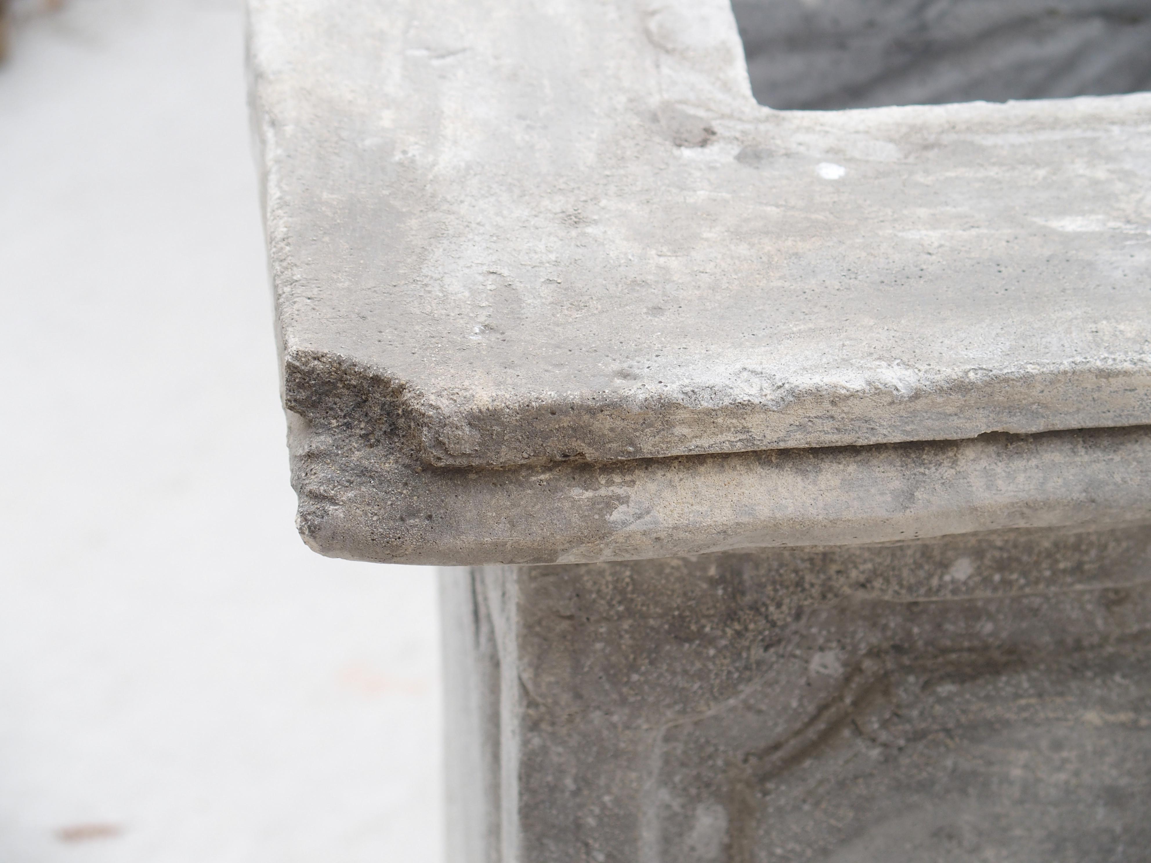 Pair of Cast Stone Garden Pedestals from Southern Italy 1
