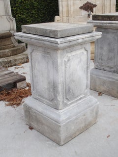 Pair of Cast Stone Garden Pedestals from Southern Italy