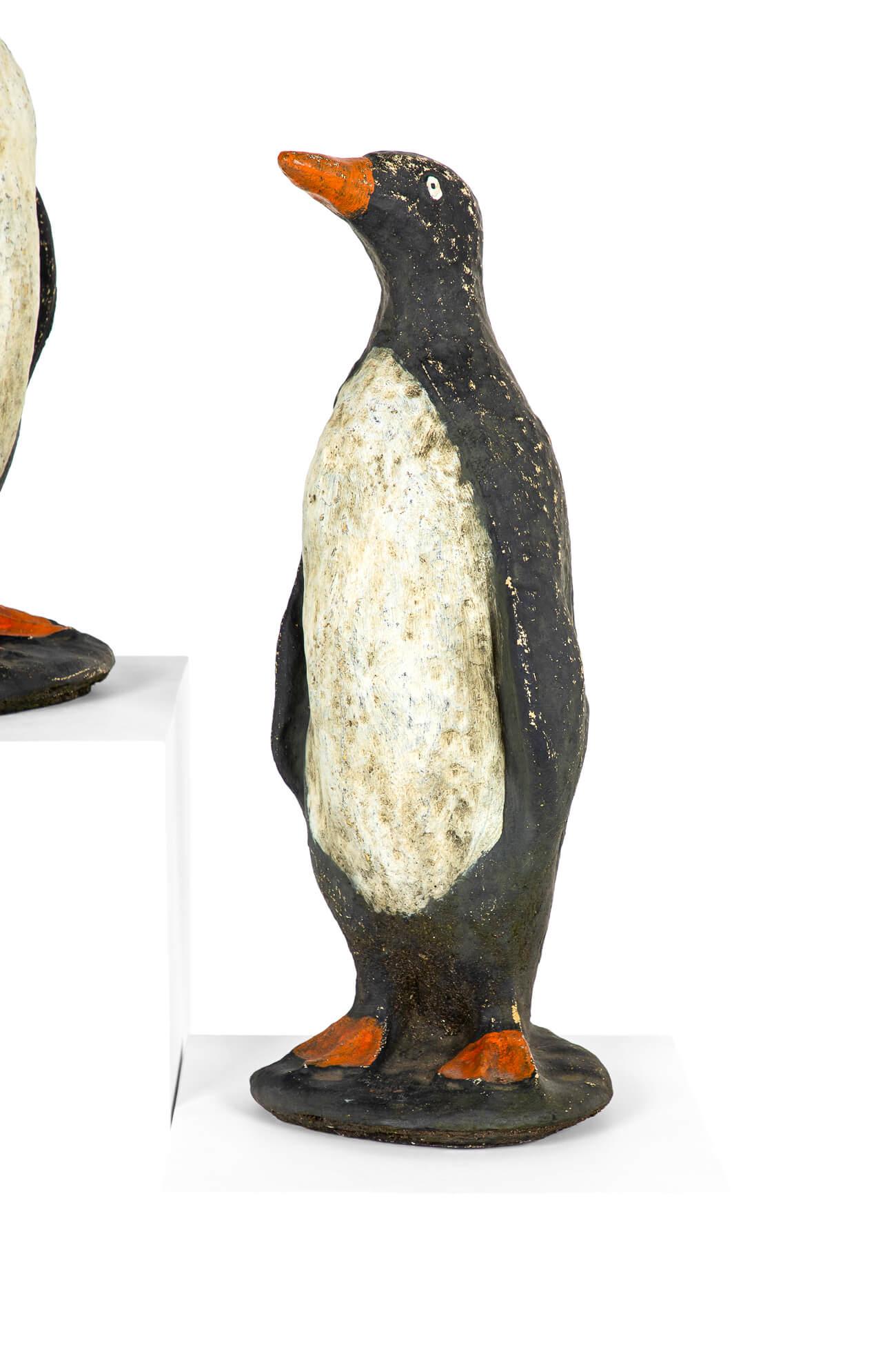 Pair of Cast Stone Penguins 1