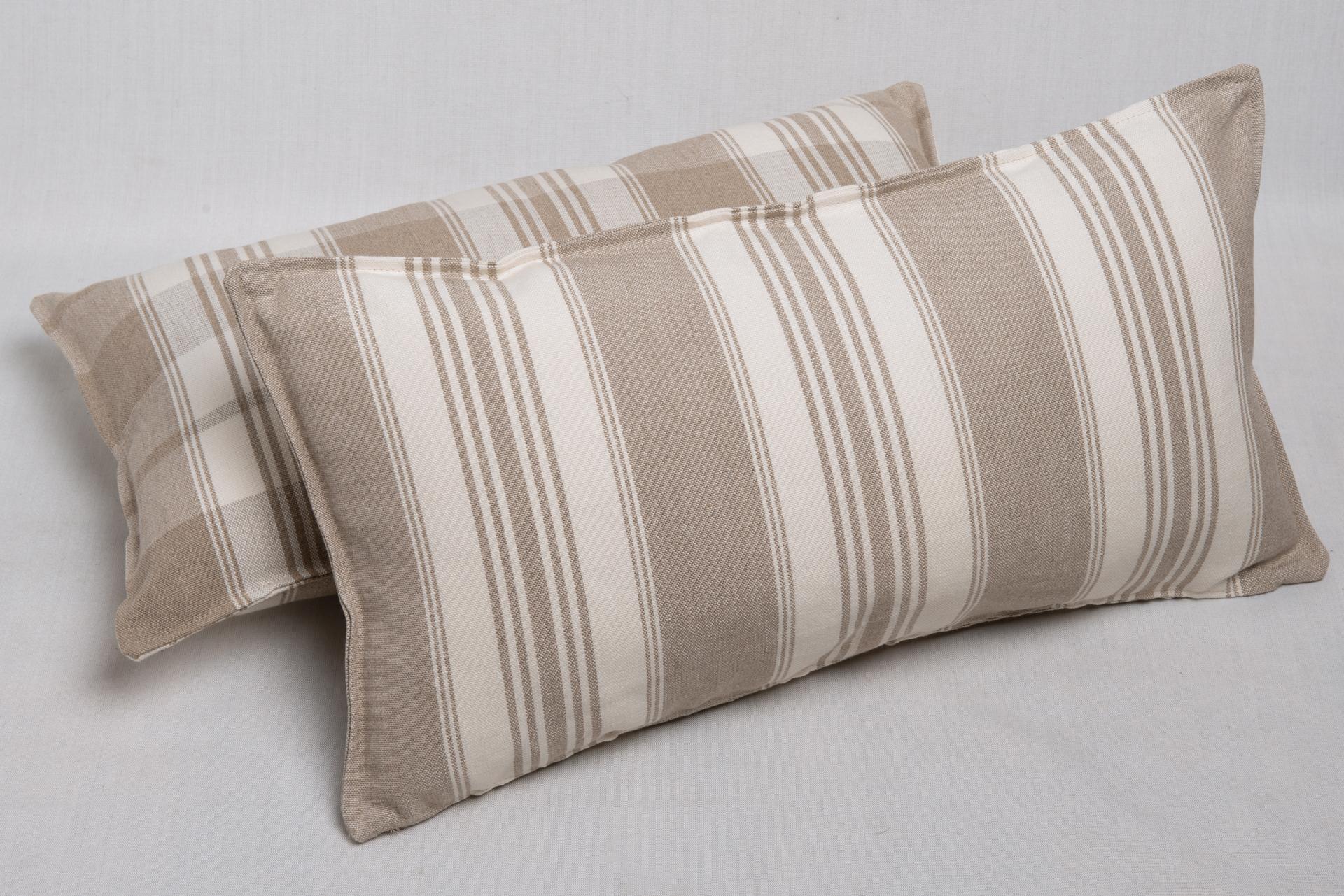Other Pair of Casual Long Un-dyed Cotton Italian Pillows For Sale