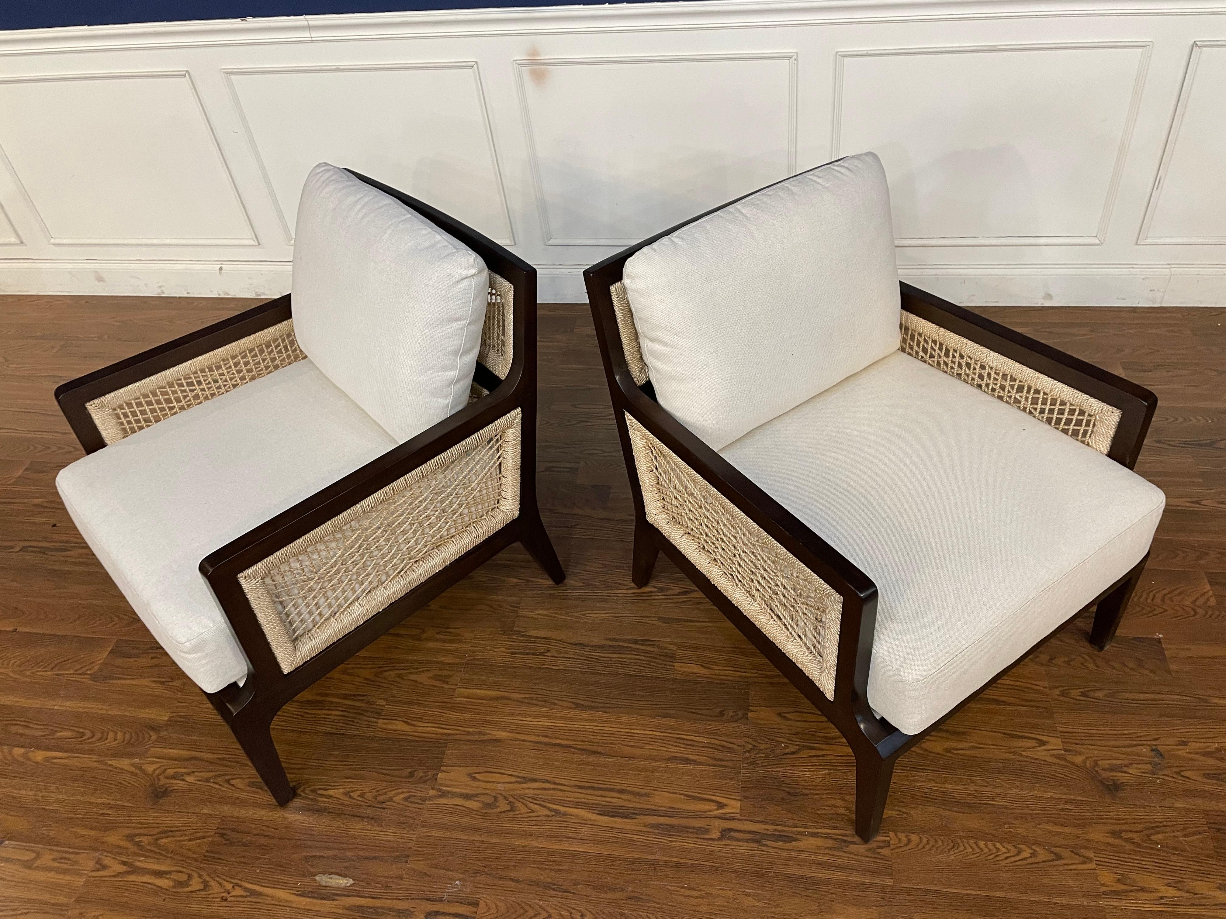Pair of Casual Lounge Chairs by Century Furniture 3