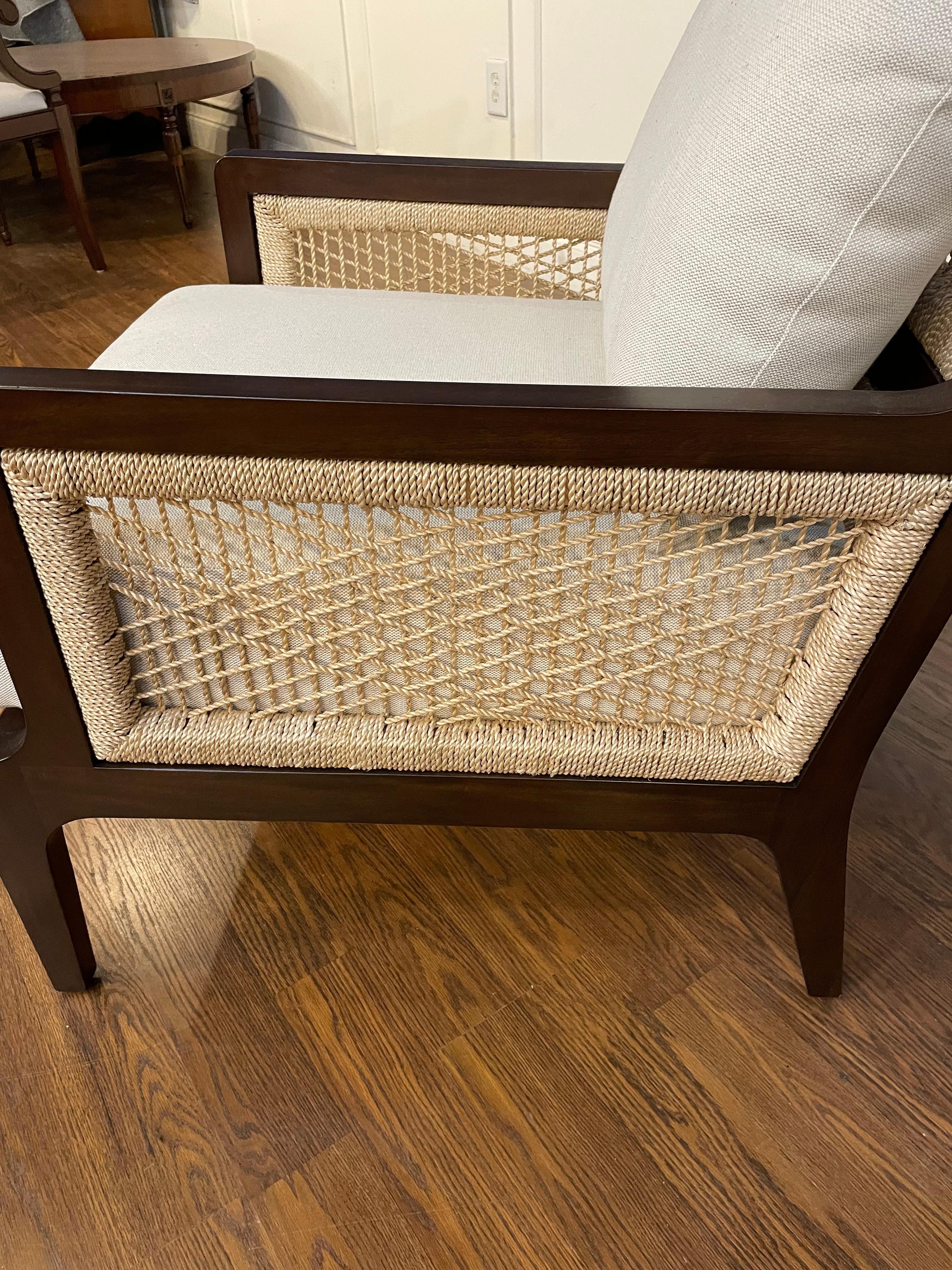 Pair of Casual Lounge Chairs by Century Furniture 5