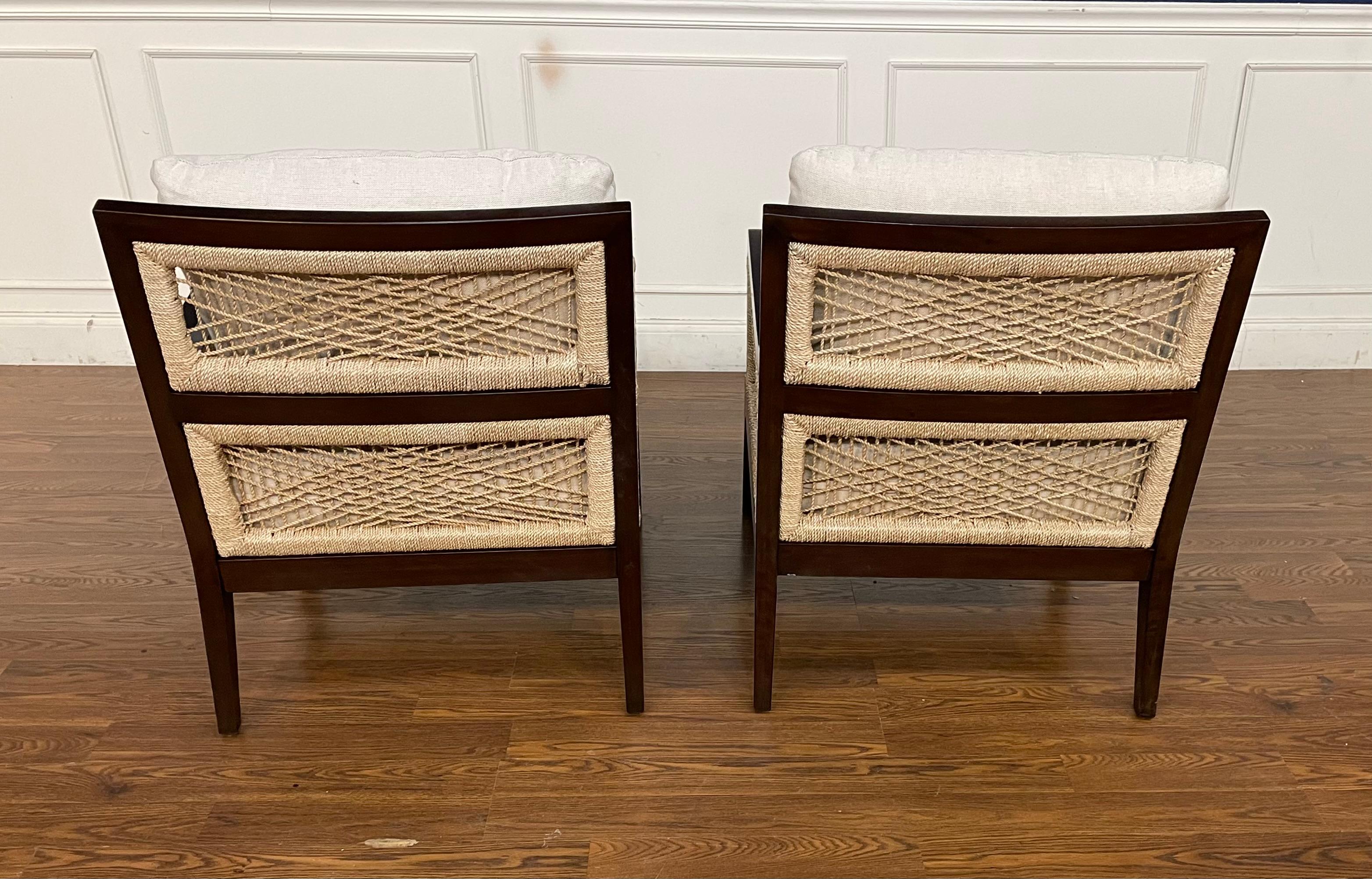 Contemporary Pair of Casual Lounge Chairs by Century Furniture
