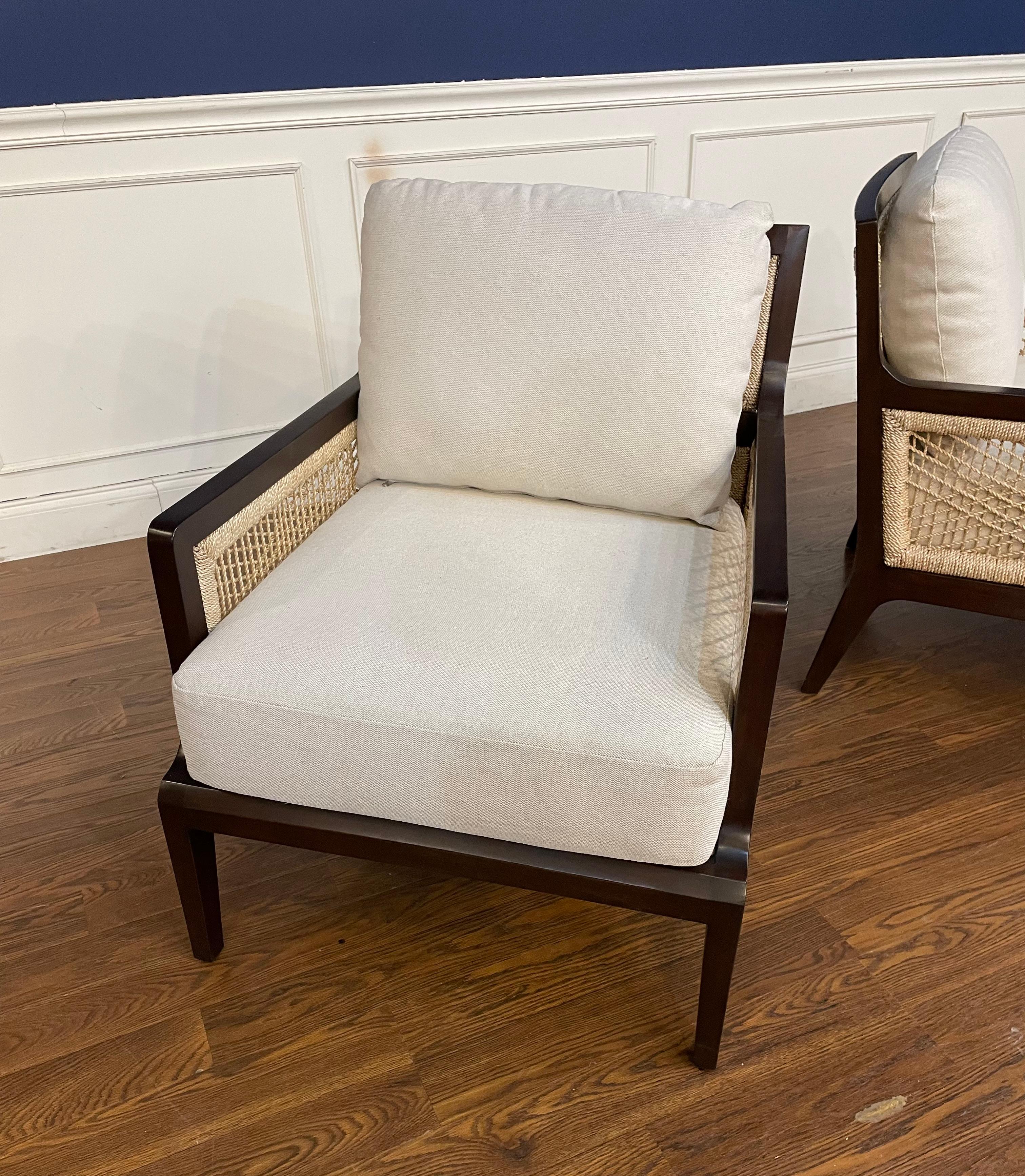 Pair of Casual Lounge Chairs by Century Furniture 1