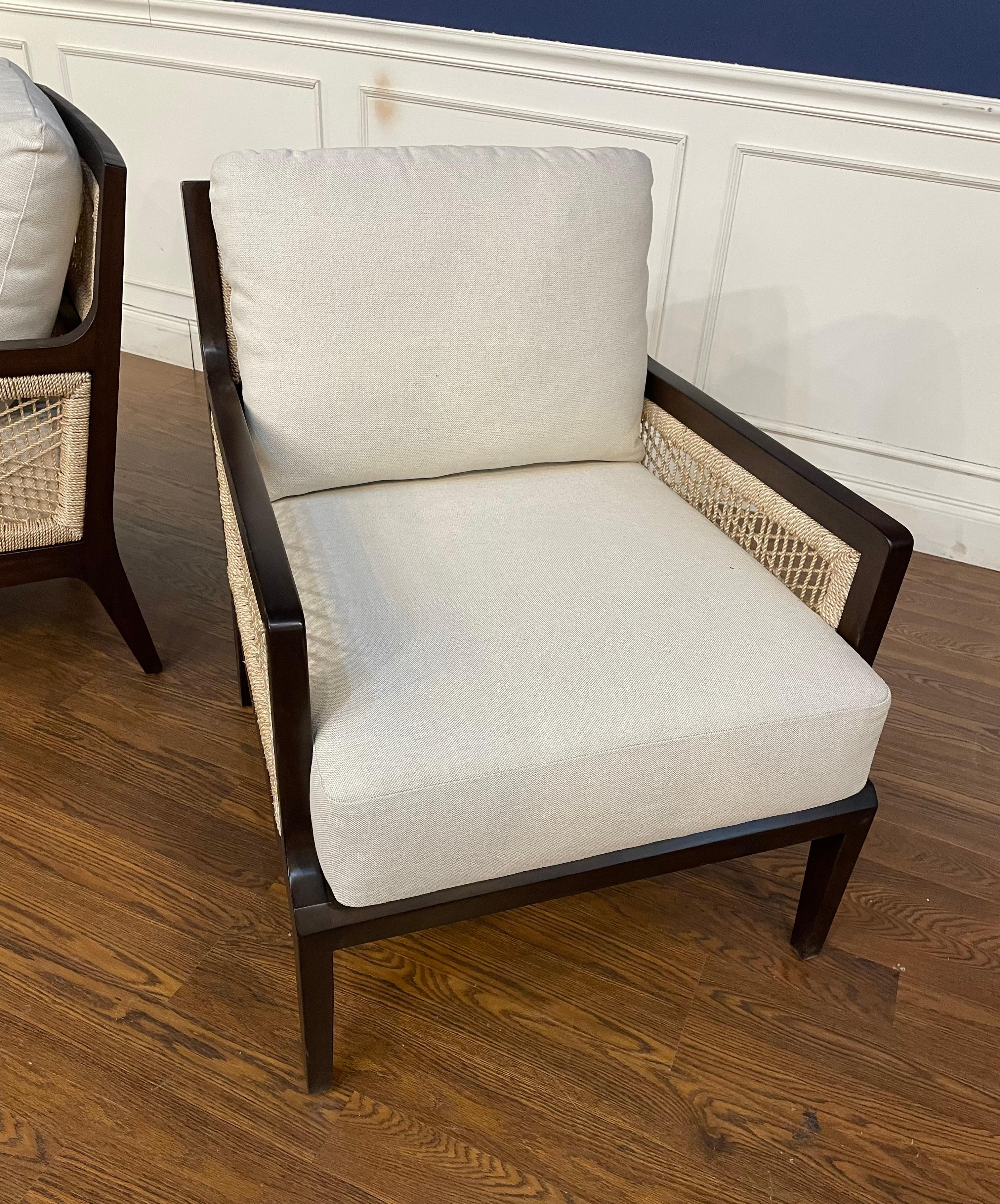 Pair of Casual Lounge Chairs by Century Furniture 2