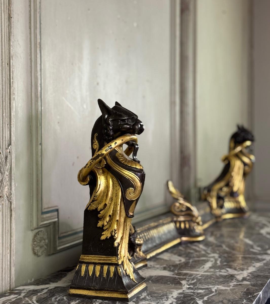 Coppia di androni a forma di gatto, bronzo, circa 1900 in vendita 6