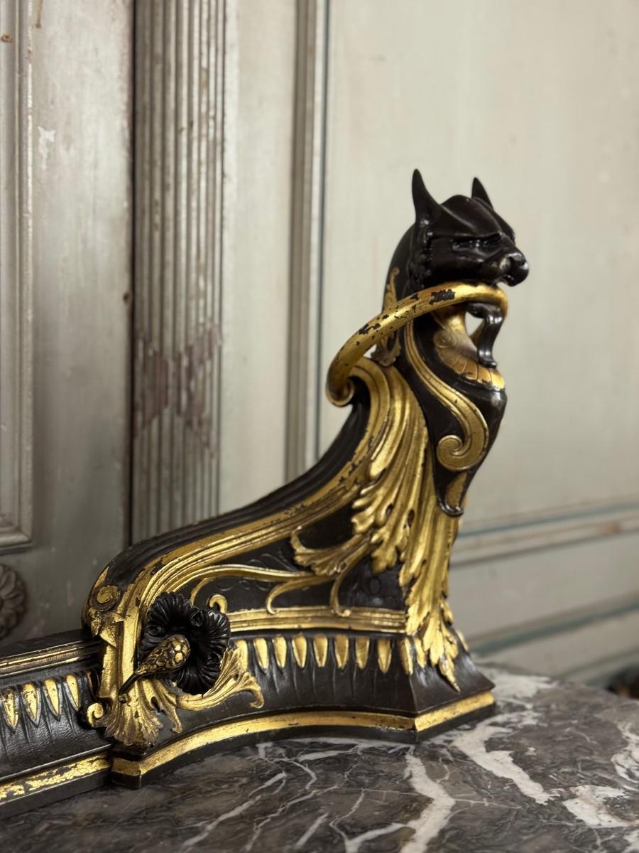 Francese Coppia di androni a forma di gatto, bronzo, circa 1900 in vendita
