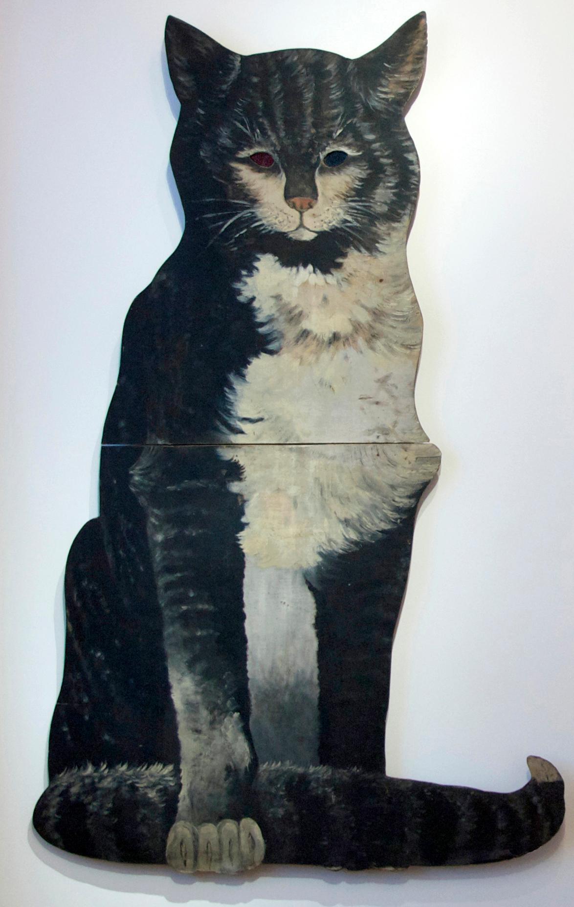 Arte popolare Coppia di insegne commerciali per gatti in vendita