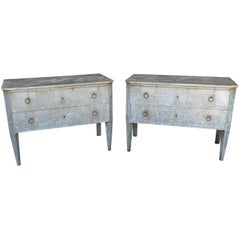 Pair of Catalan 19th Century Commodes Clad in Zinc