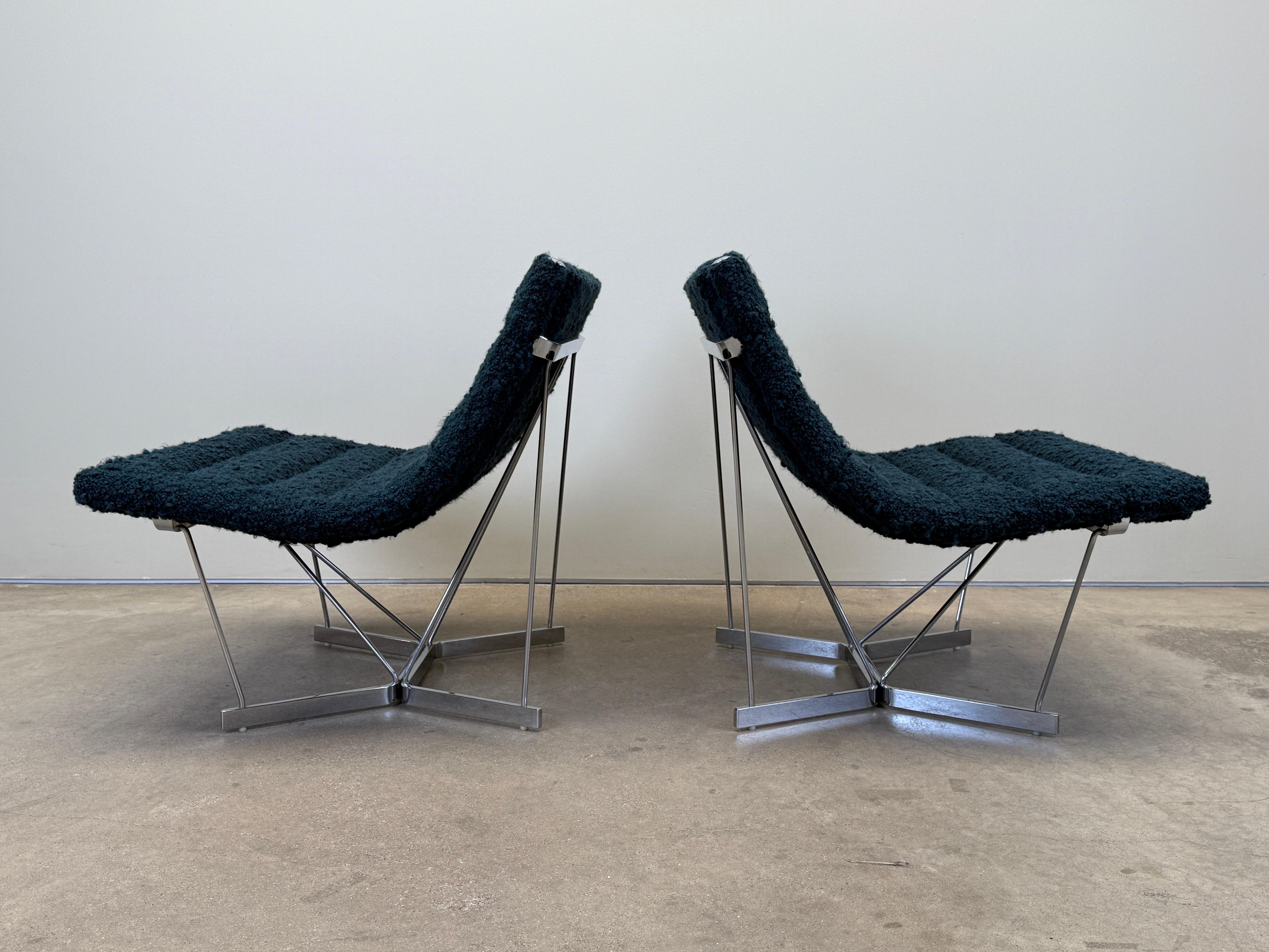 Milieu du XXe siècle Paire de chaises caténaires par George Nelson pour Herman Miller en vente