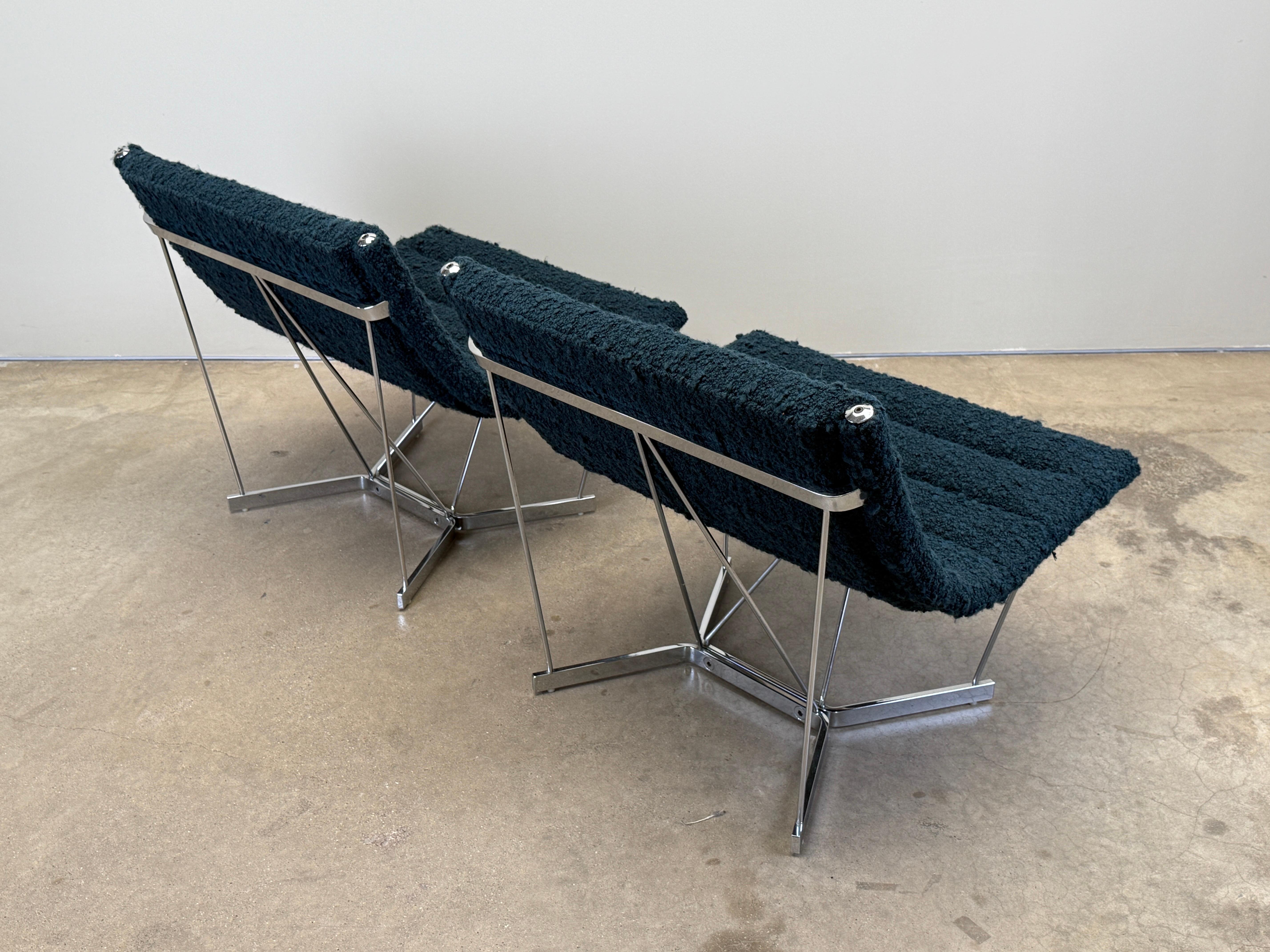 Paire de chaises caténaires par George Nelson pour Herman Miller en vente 4