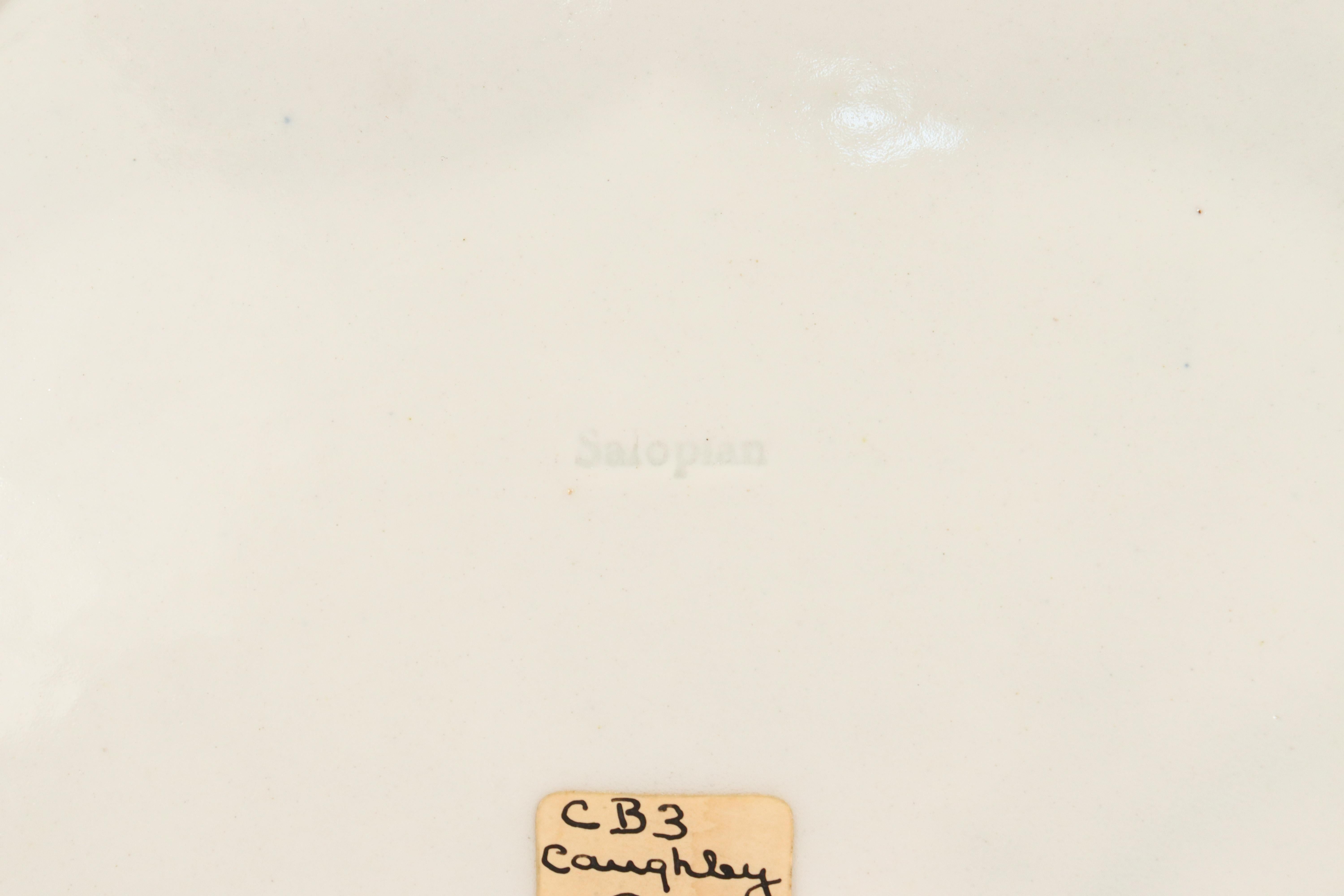 Ein Paar englische Caughley Salopian-Porzellanteller oder -geschirr in Form von Caughley im Angebot 7