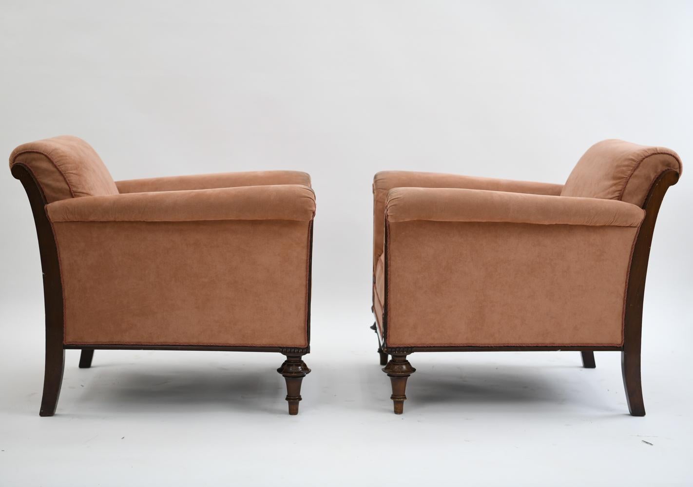 Danish Pair of C.B. Hansen Lounge Chairs Attributed to Johan Rohde