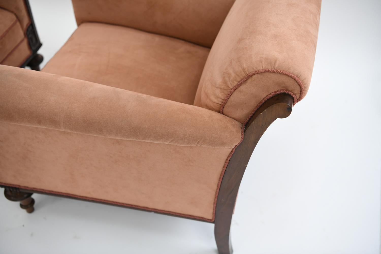 Pair of C.B. Hansen Lounge Chairs Attributed to Johan Rohde In Good Condition In Norwalk, CT