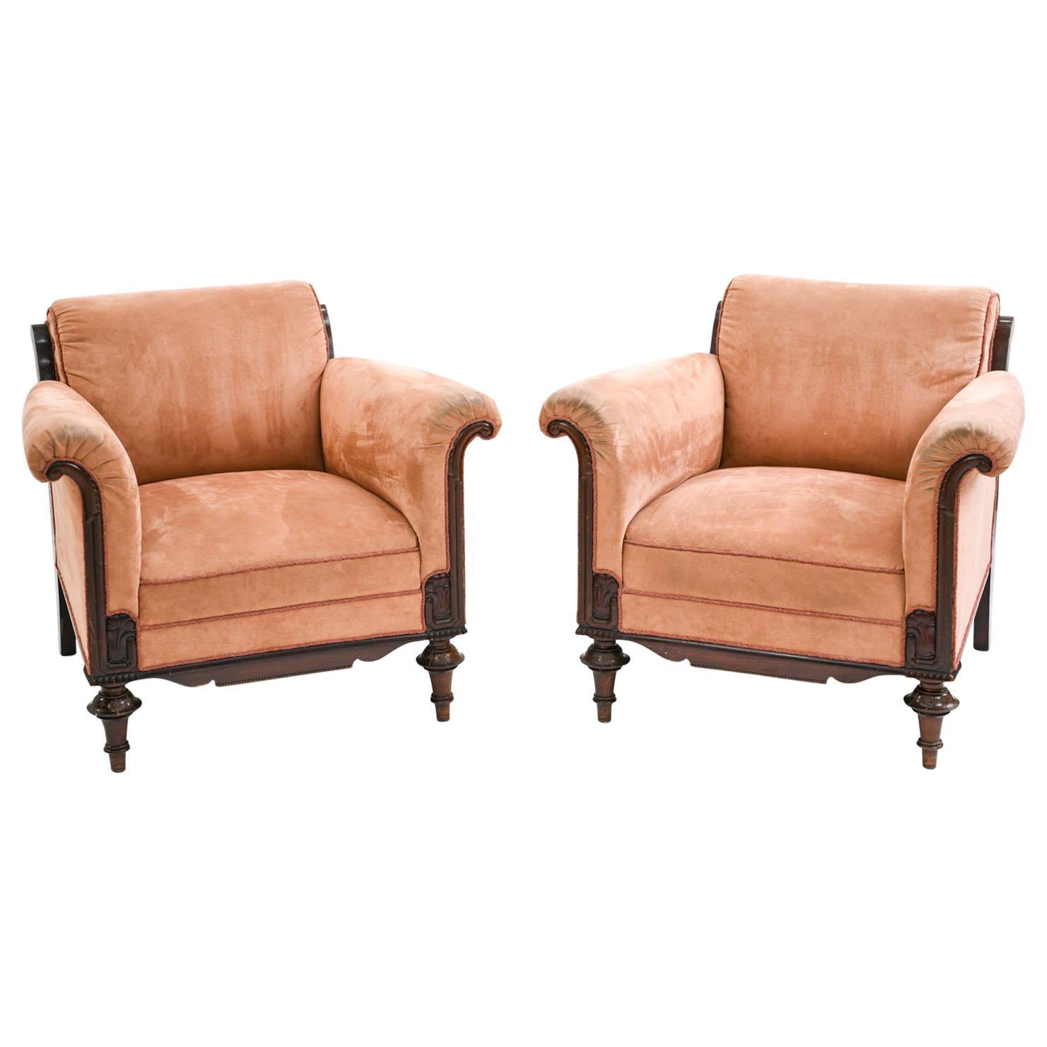 Pair of C.B. Hansen Lounge Chairs Attributed to Johan Rohde