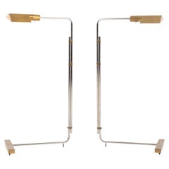 Pair of Cedric Hartman Adjustable Low Profile Floor Lamps