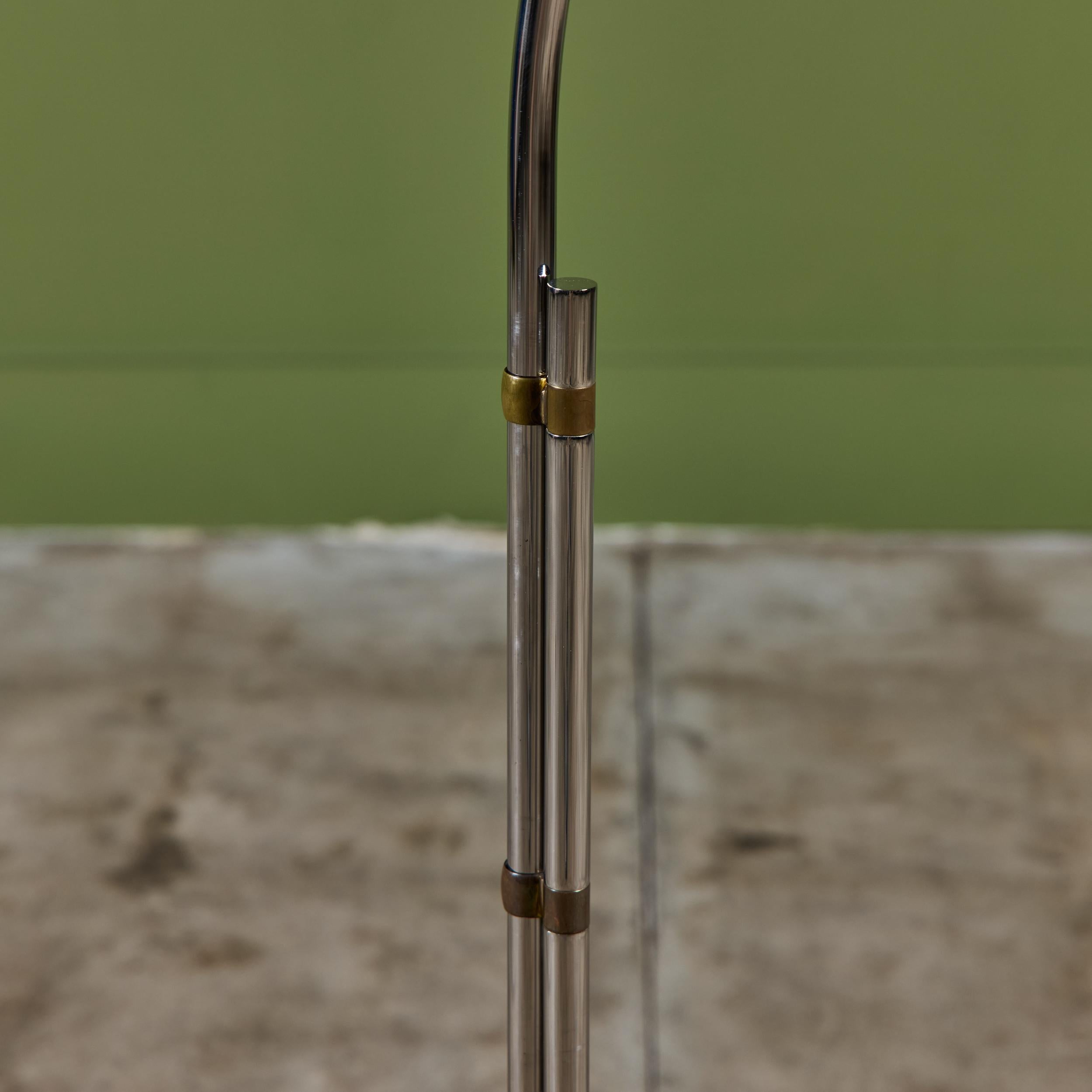 Paire de lampadaires en laiton et acier inoxydable Cedric Hartman en vente 11