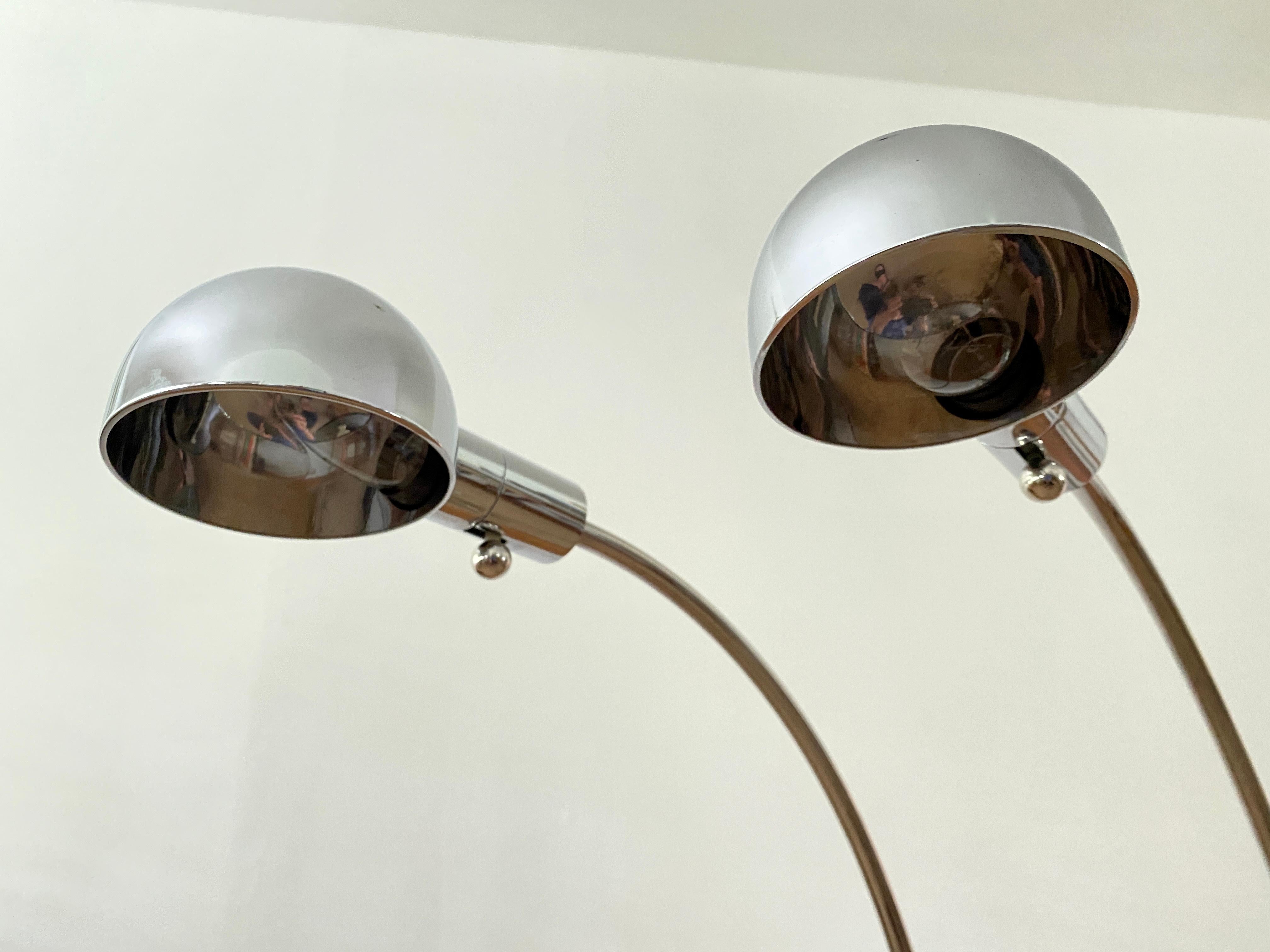 Pair of Cedric Hartman Chrome / Stainless Steel Floor Lamps 2