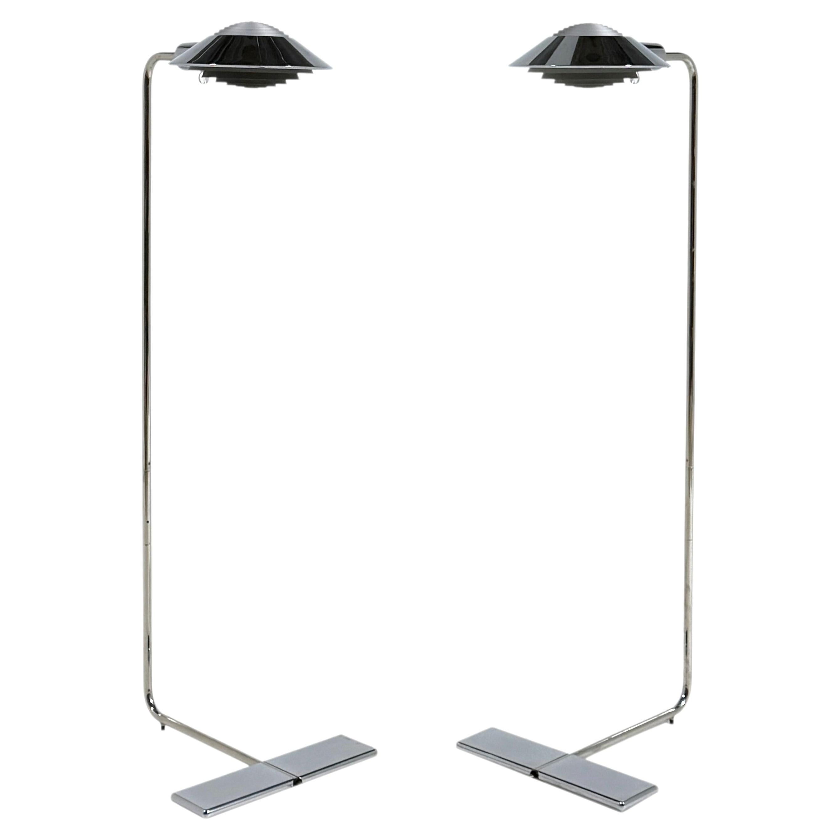 Pair of Cedric Hartman Low Profile Floor Lamps